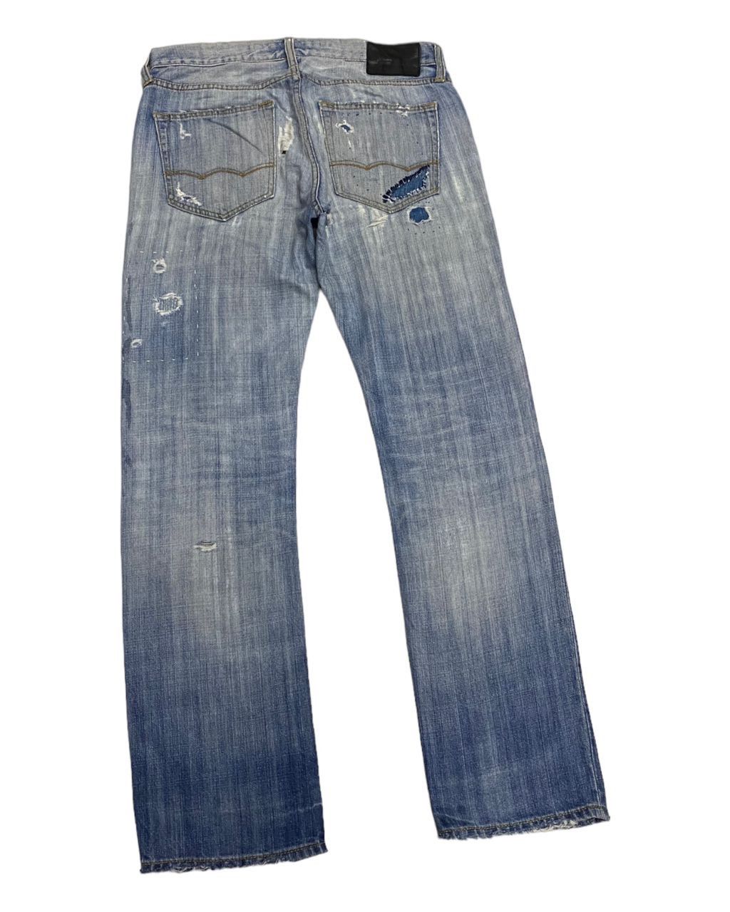 If Six Was Nine 🔥SASHIKO BORO PATCHWORK DENIM DISTRESSED BY AMERICAN EAGLE Size US 32 / EU 48 - 7 Thumbnail