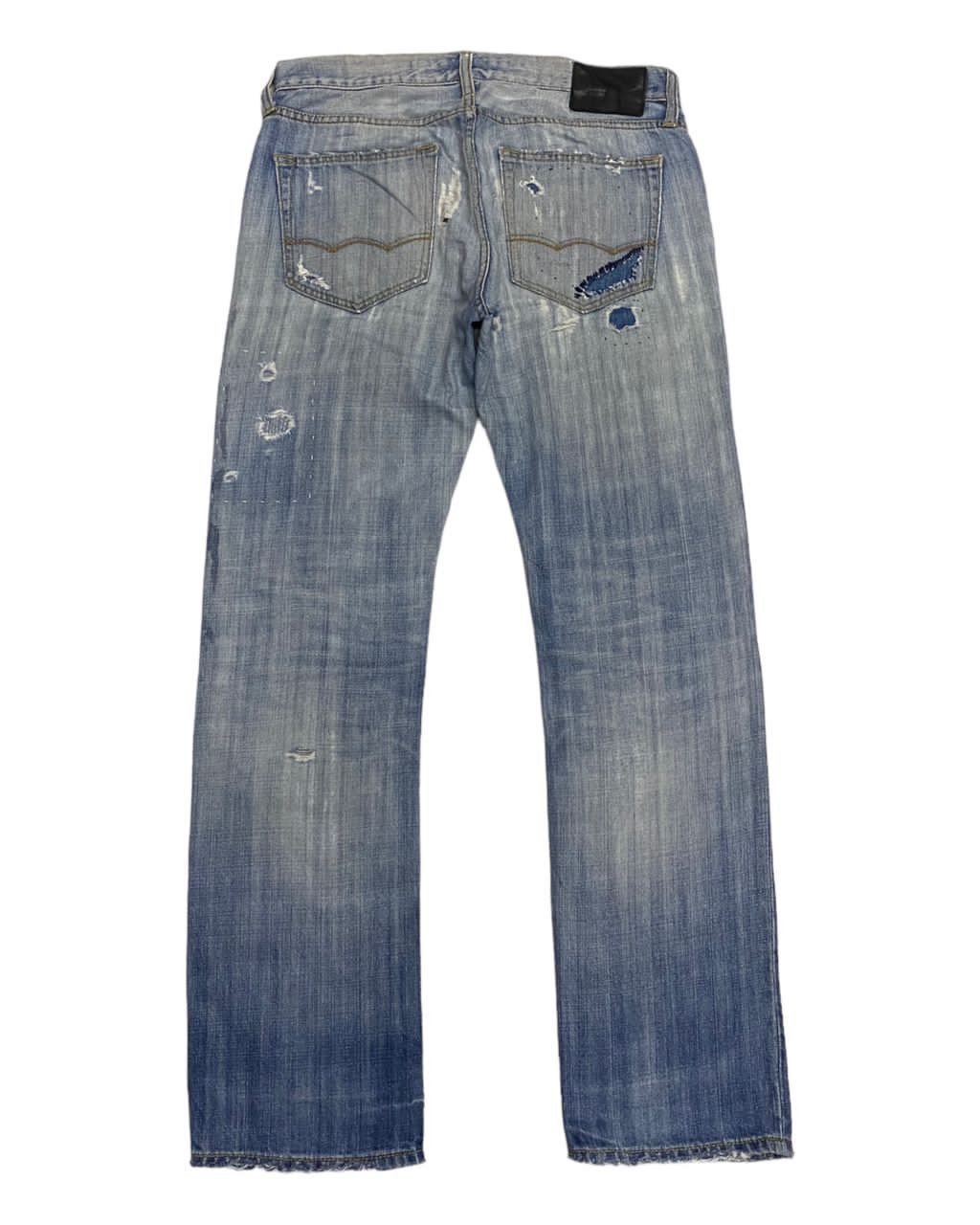If Six Was Nine 🔥SASHIKO BORO PATCHWORK DENIM DISTRESSED BY AMERICAN EAGLE Size US 32 / EU 48 - 4 Thumbnail