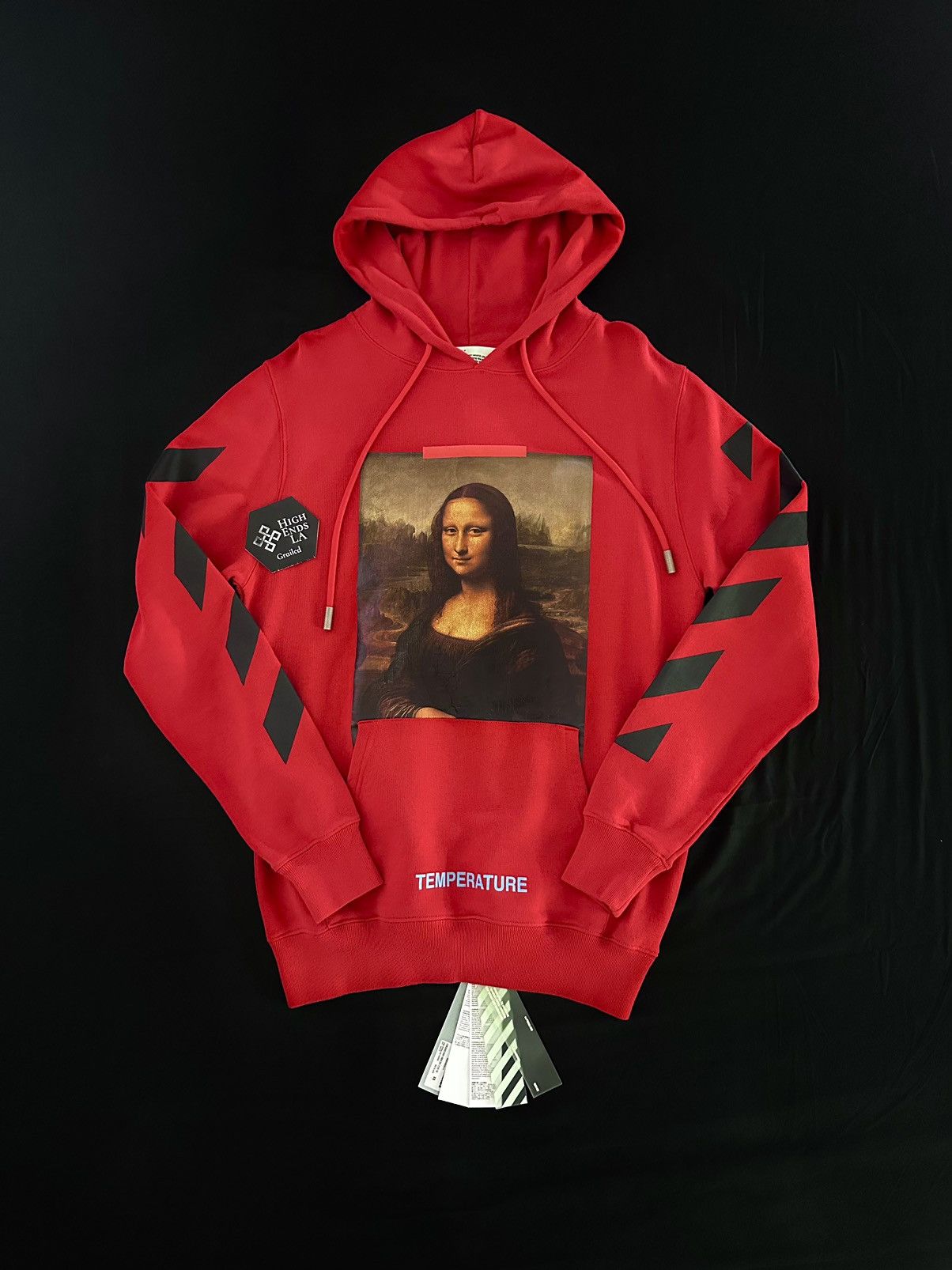 Off-White Exclusive White Red Mona Lisa Hoodie | Grailed