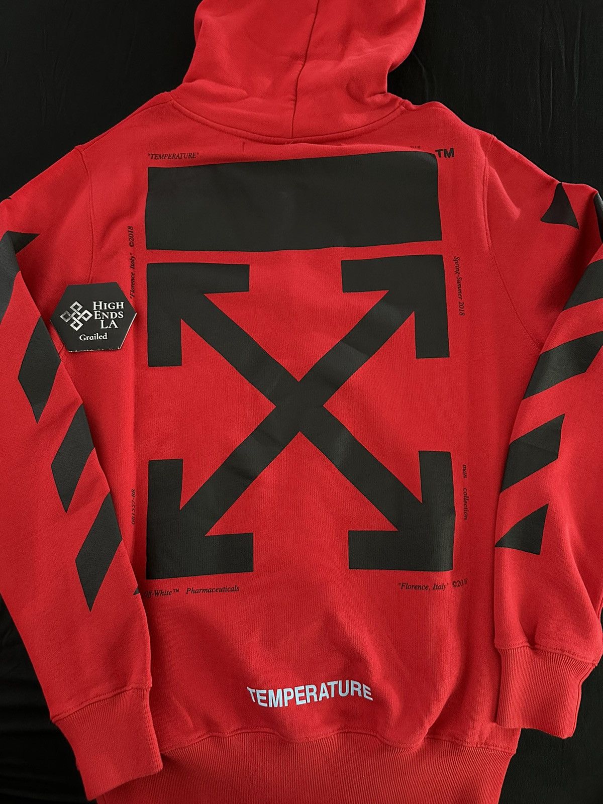 Off-White Exclusive Off White Red Mona Lisa Hoodie Size US M / EU 48-50 / 2 - 2 Thumbnail