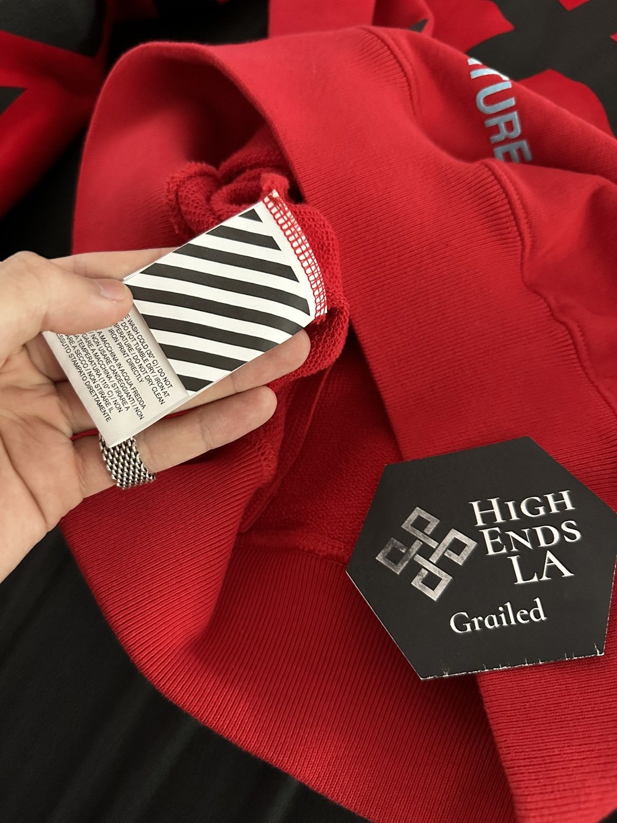 Off-White Exclusive Off White Red Mona Lisa Hoodie Size US M / EU 48-50 / 2 - 10 Thumbnail