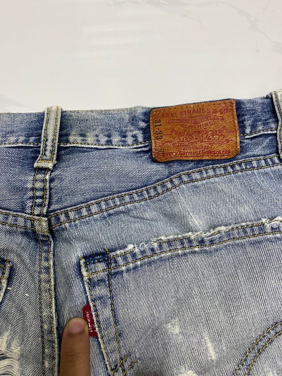JNCO × Levi's × Vintage 🔥LEVIS 502 SASHIKO BORO PATCHWORK DISTRESSED DENIM PANTS Size US 30 / EU 46 - 11 Thumbnail