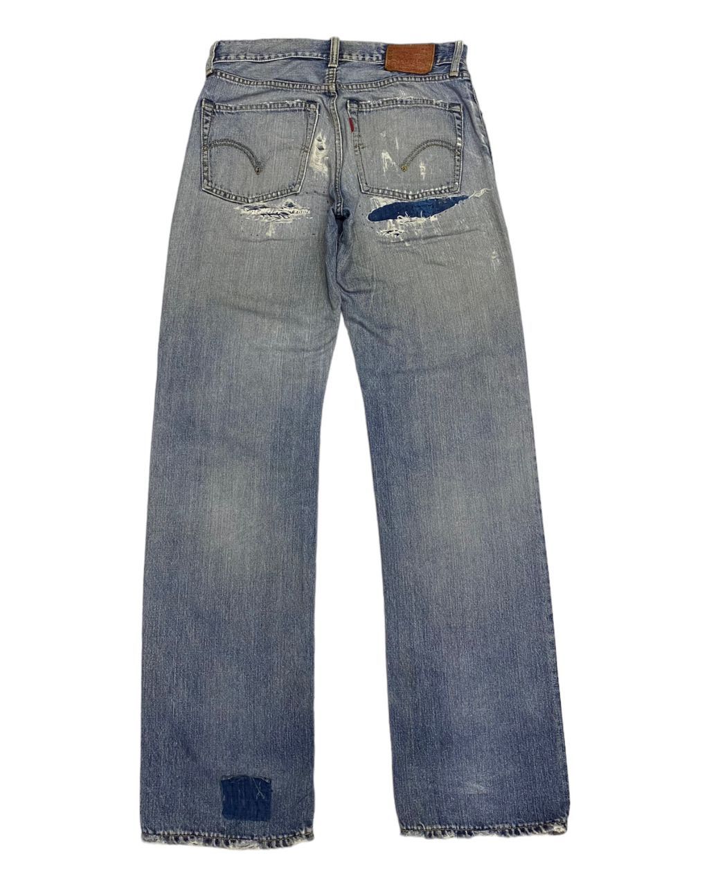 JNCO × Levi's × Vintage 🔥LEVIS 502 SASHIKO BORO PATCHWORK DISTRESSED DENIM PANTS Size US 30 / EU 46 - 7 Thumbnail