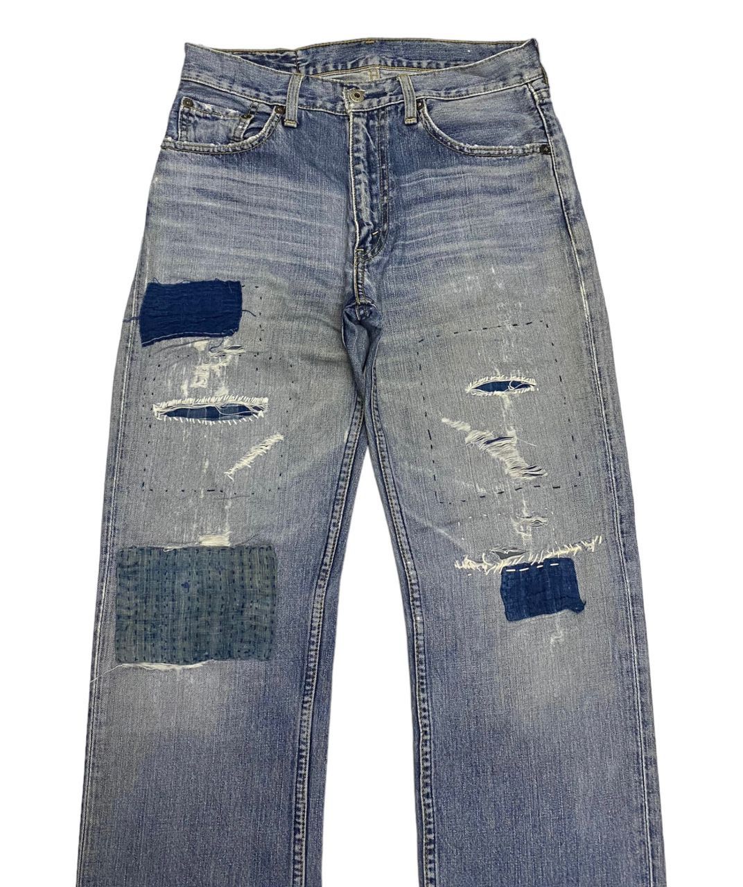 JNCO × Levi's × Vintage 🔥LEVIS 502 SASHIKO BORO PATCHWORK DISTRESSED DENIM PANTS Size US 30 / EU 46 - 1 Thumbnail