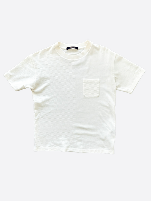 Louis Vuitton Damier Half Damier Pocket T-Shirt, Navy, L