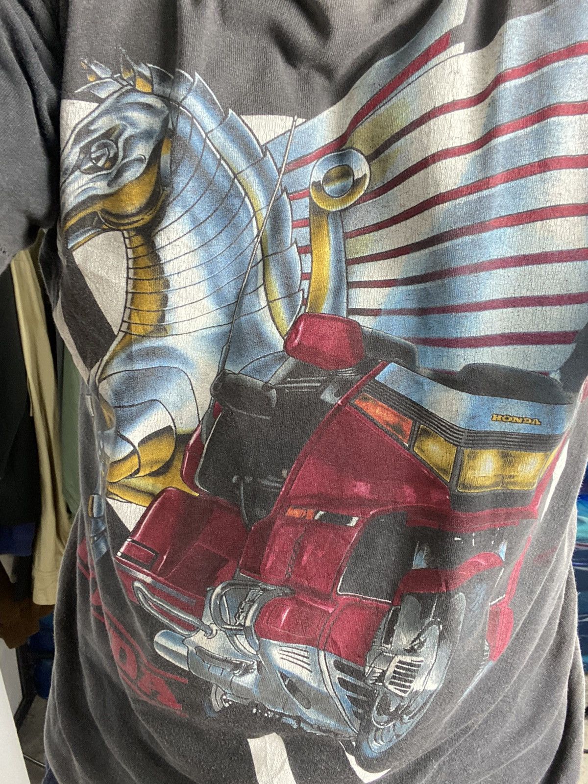 Honda Vintage 1984 Honda Gold Wing Luxurious GL1200 3D Graphic Tee Size US M / EU 48-50 / 2 - 15 Thumbnail