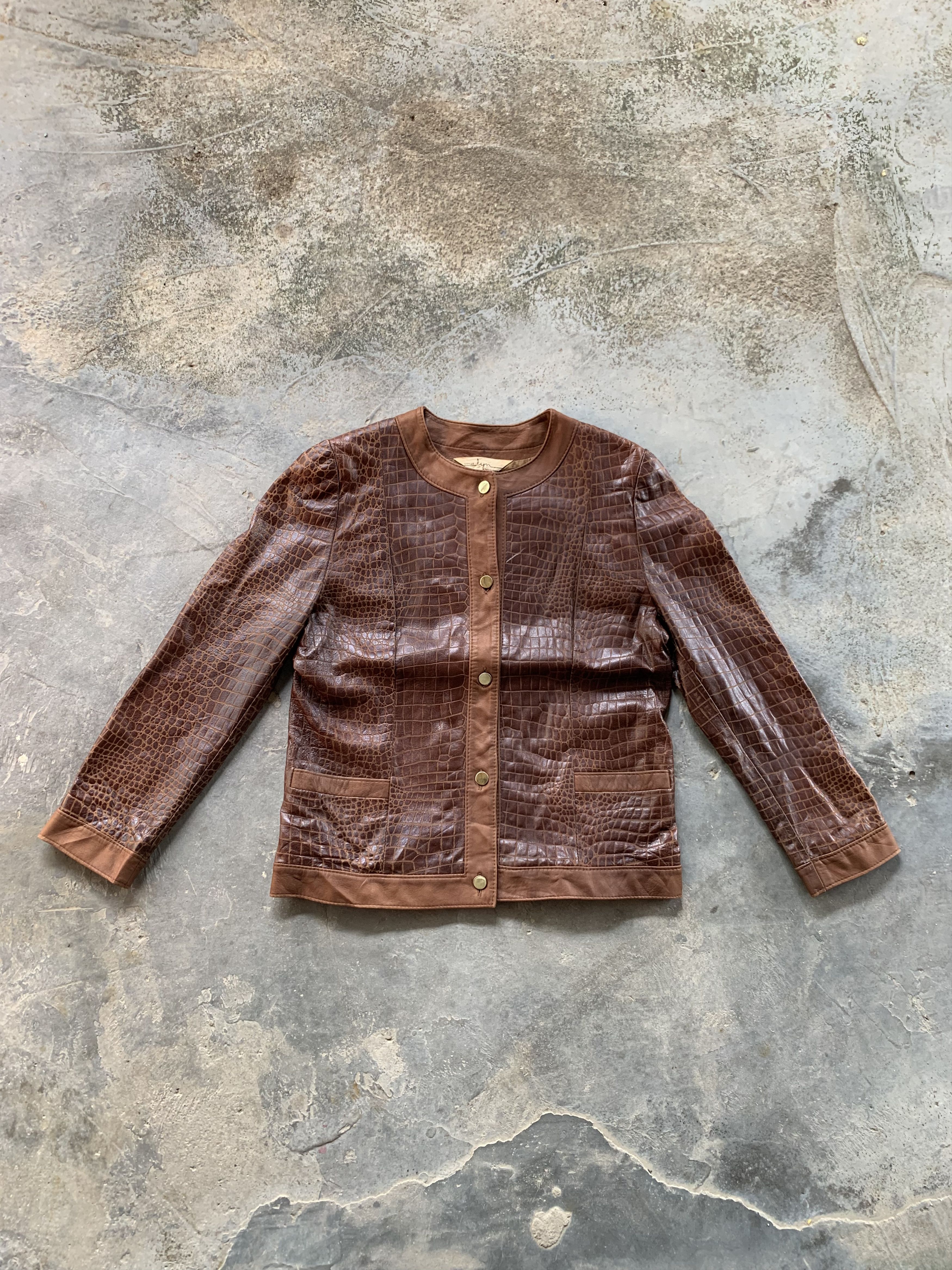 Vintage Lyn Crocodile Leather Jacket