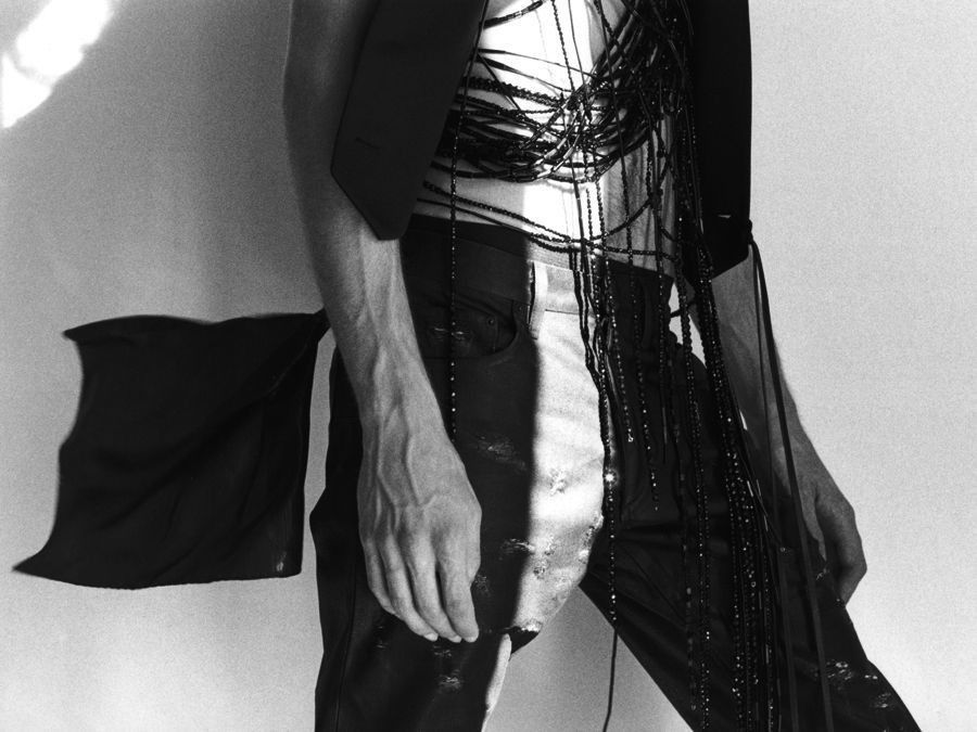 Dior × Hedi Slimane S/S 2004 "Strip" Runway Shiny Handkerchief (SS04, Homme) Size ONE SIZE - 9 Thumbnail