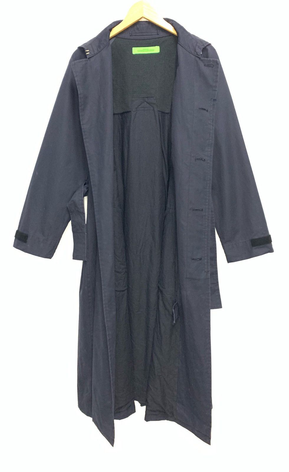CABANE de ZUCCa × Issey Miyake × Japanese Brand 🇯🇵AW00 Zucca By Issey Miyake Navy Blue Trench Coat Size US M / EU 48-50 / 2 - 9 Thumbnail