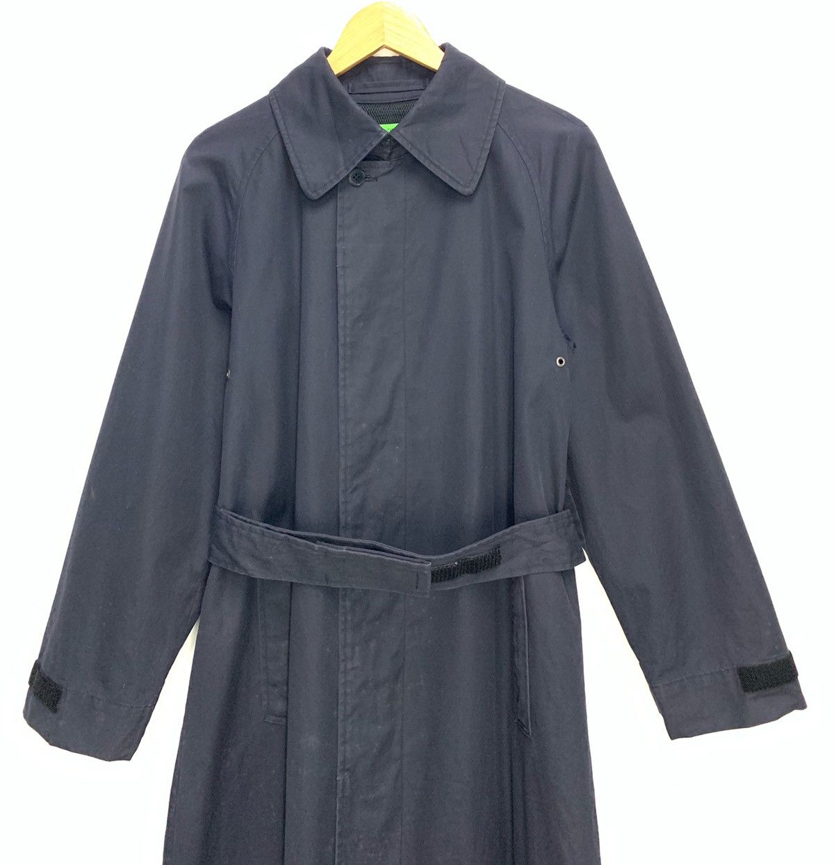CABANE de ZUCCa × Issey Miyake × Japanese Brand 🇯🇵AW00 Zucca By Issey Miyake Navy Blue Trench Coat Size US M / EU 48-50 / 2 - 2 Thumbnail