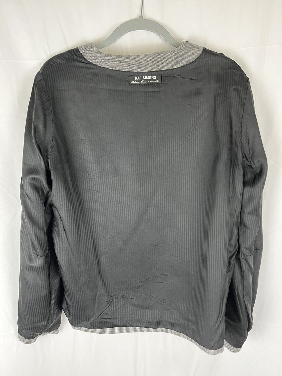Raf Simons AW 1999 Hidden Zipper Woven Suiting Sweater Size US M / EU 48-50 / 2 - 9 Thumbnail