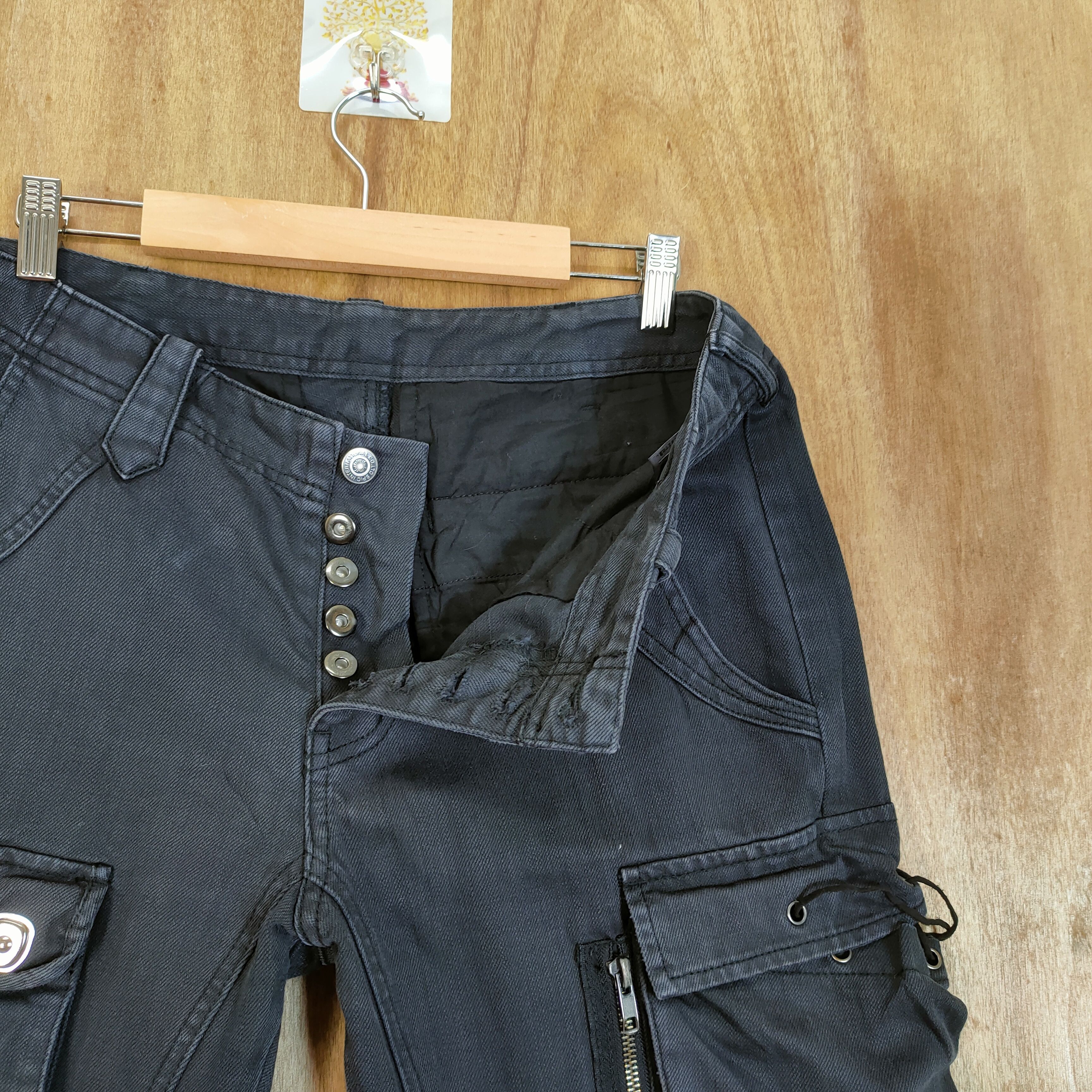 Tornado Mart RARE💥 VINTAGE TORNADO MART BONDAGE CARGO PANTS Size US 33 - 7 Thumbnail