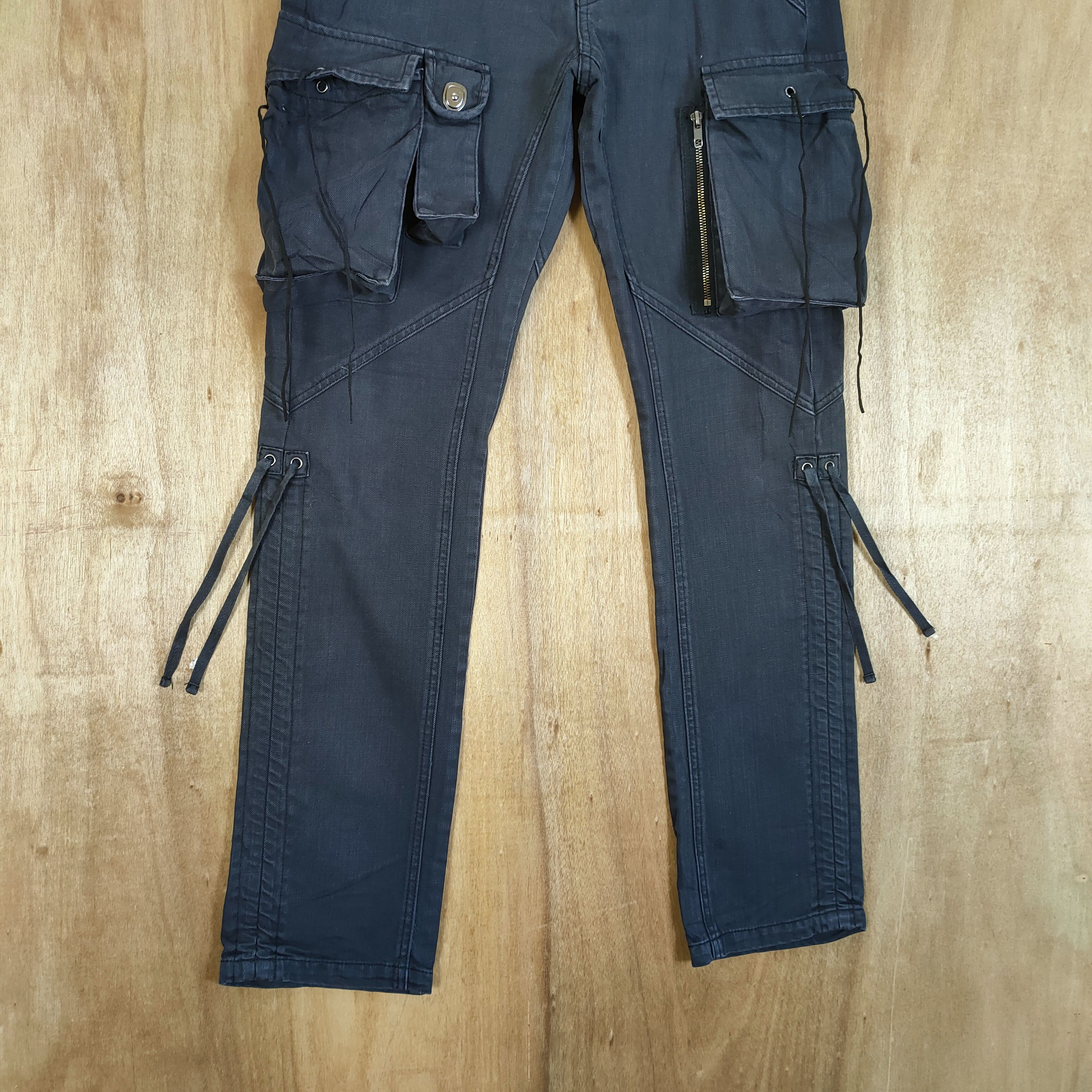Tornado Mart RARE💥 VINTAGE TORNADO MART BONDAGE CARGO PANTS Size US 33 - 3 Thumbnail