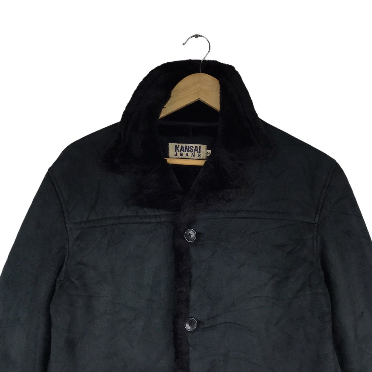 Japanese Brand × Kansai Yamamoto Vintage Kansai Jeans Three Button Sherpa Jacket Size US M / EU 48-50 / 2 - 3 Thumbnail