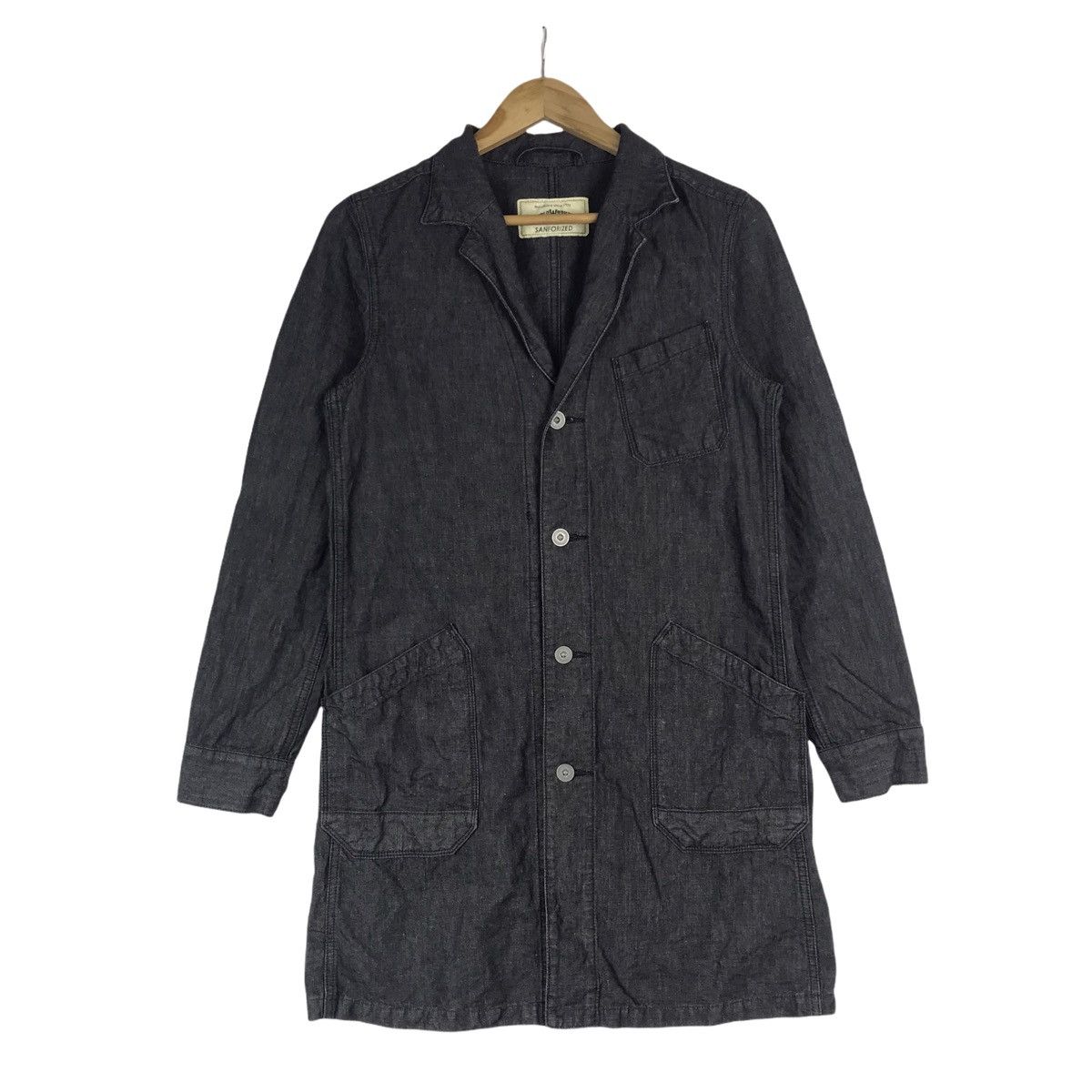 Vintage VintageWorkwear Denim Workers Sanforized Denim Parka Jacket Size US S / EU 44-46 / 1 - 1 Thumbnail
