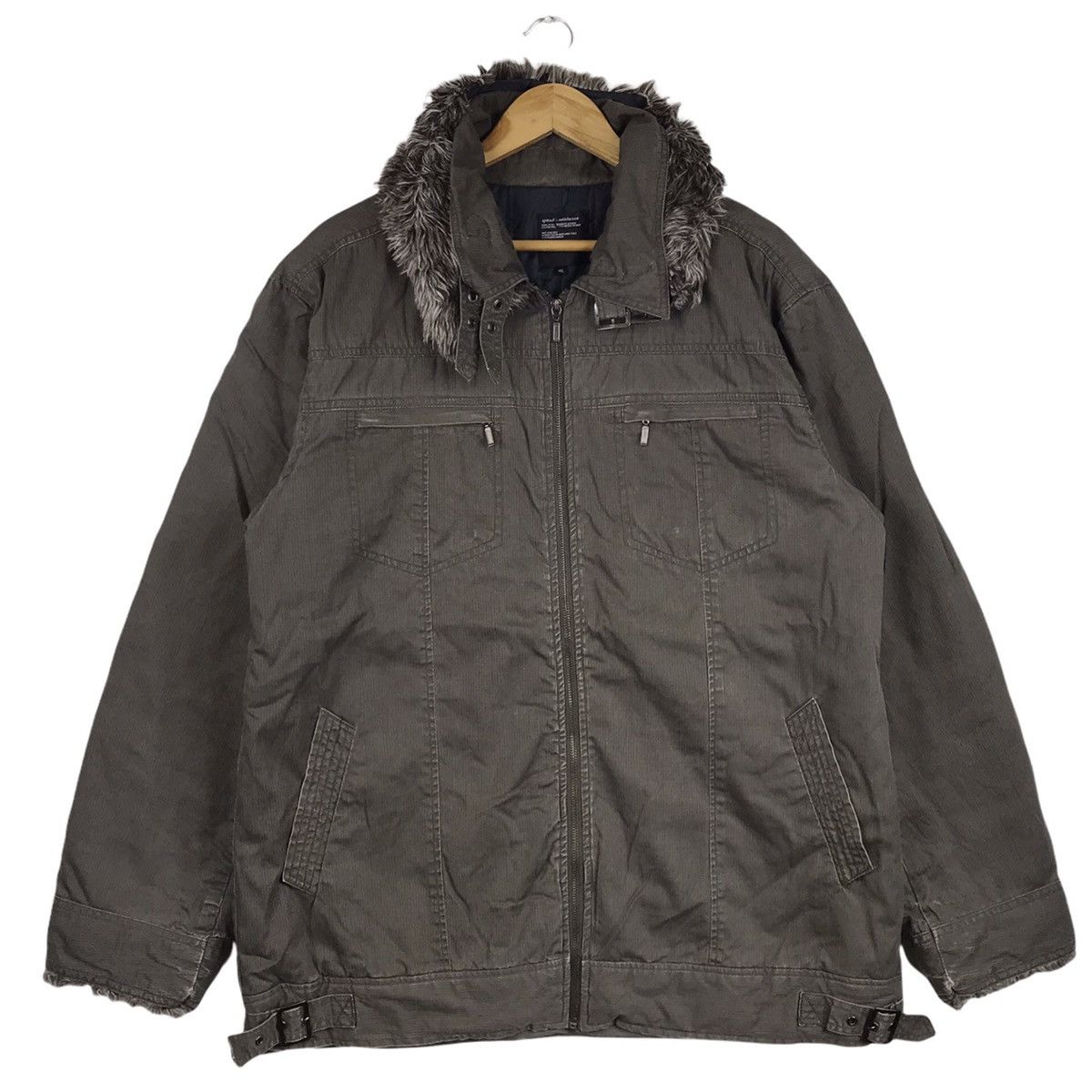 Japanese Brand Splendid Satisfaction Fur Khakis Rider Jacket Size US XXL / EU 58 / 5 - 1 Thumbnail