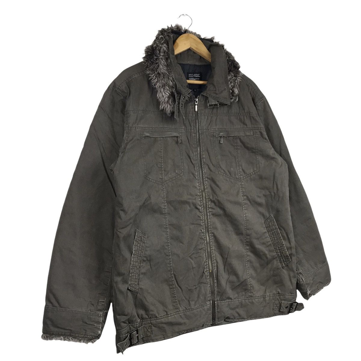 Japanese Brand Splendid Satisfaction Fur Khakis Rider Jacket Size US XXL / EU 58 / 5 - 2 Thumbnail