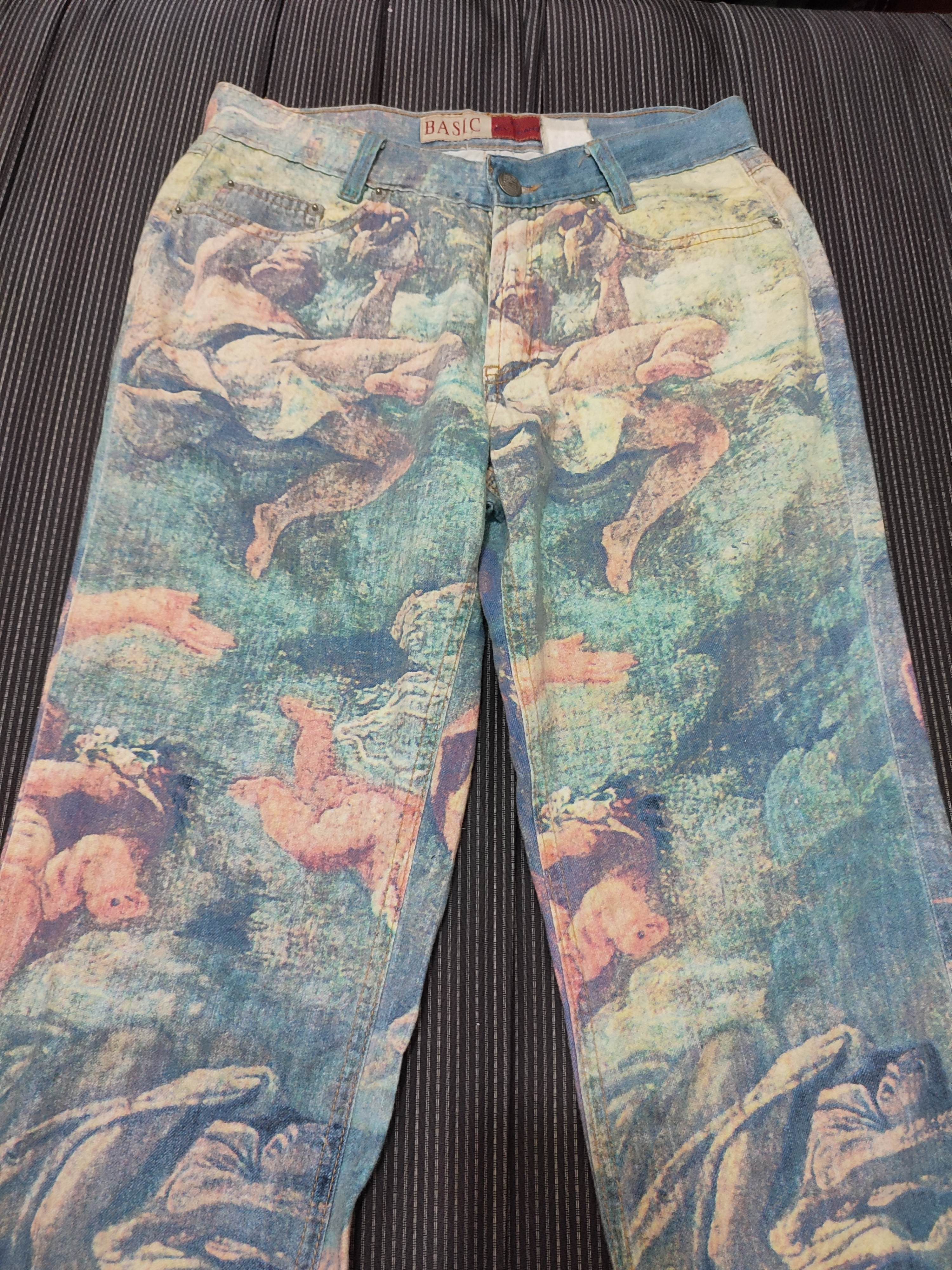 Other 🔥Rare!! Vintage GV Fullprint Art Pants Made In Italy Size US 28 / EU 44 - 2 Thumbnail