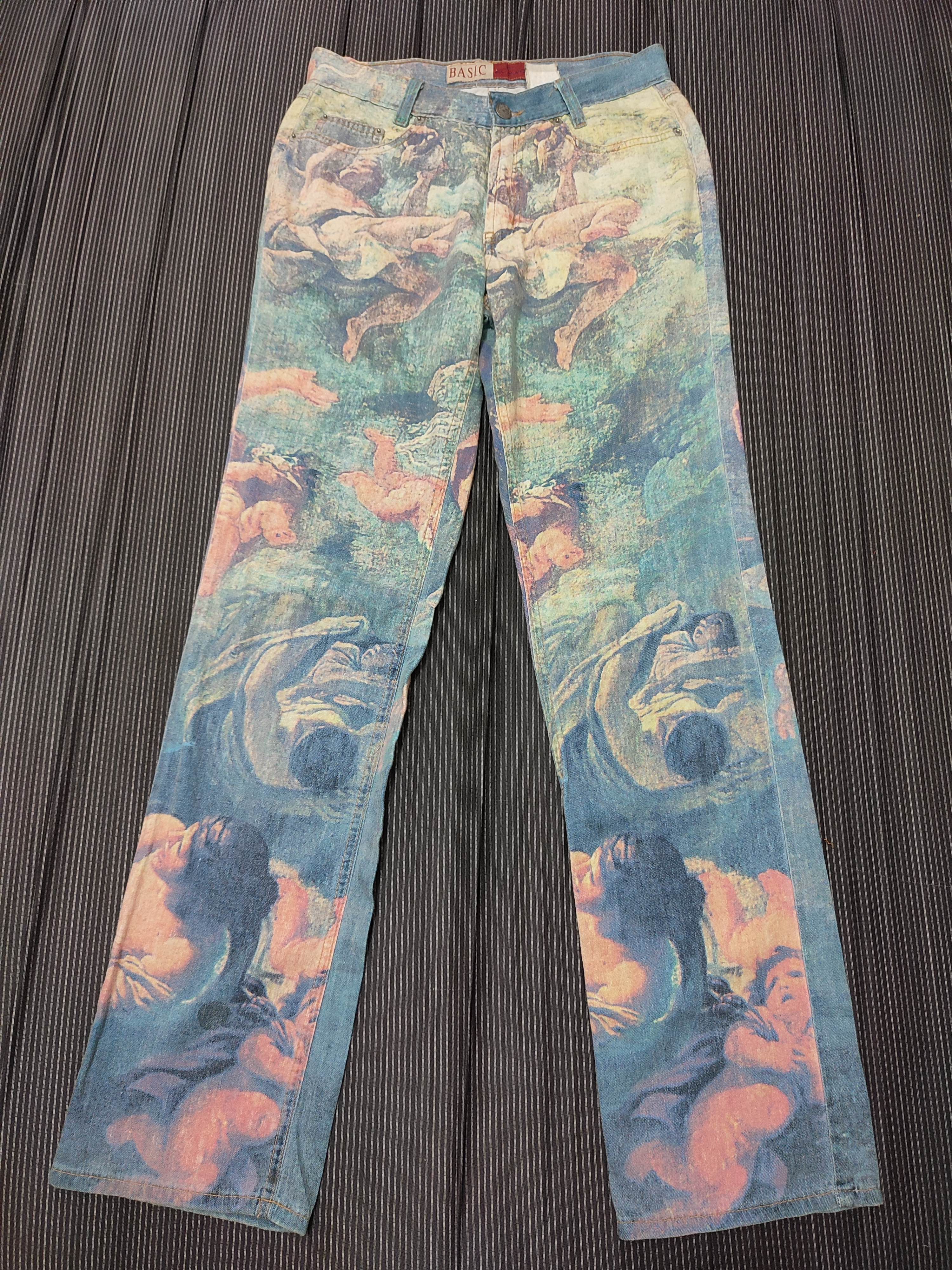 🔥Rare!! Vintage GV Fullprint Art Pants Made In Italy