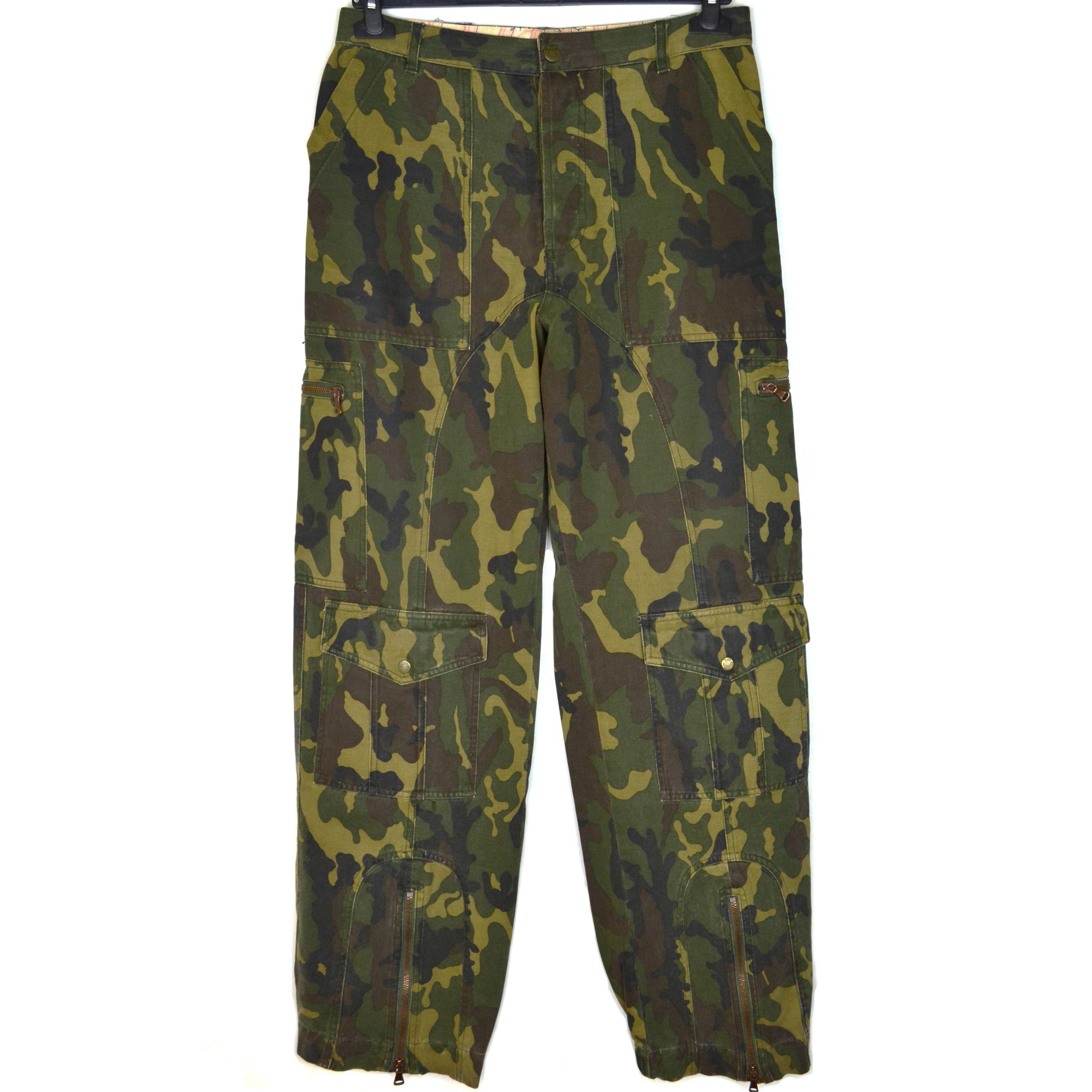 Dolce & Gabbana DOLCE GABBANA Cargo Pants Camo D&G 2003 Trousers Zip Size US 32 / EU 48 - 1 Thumbnail