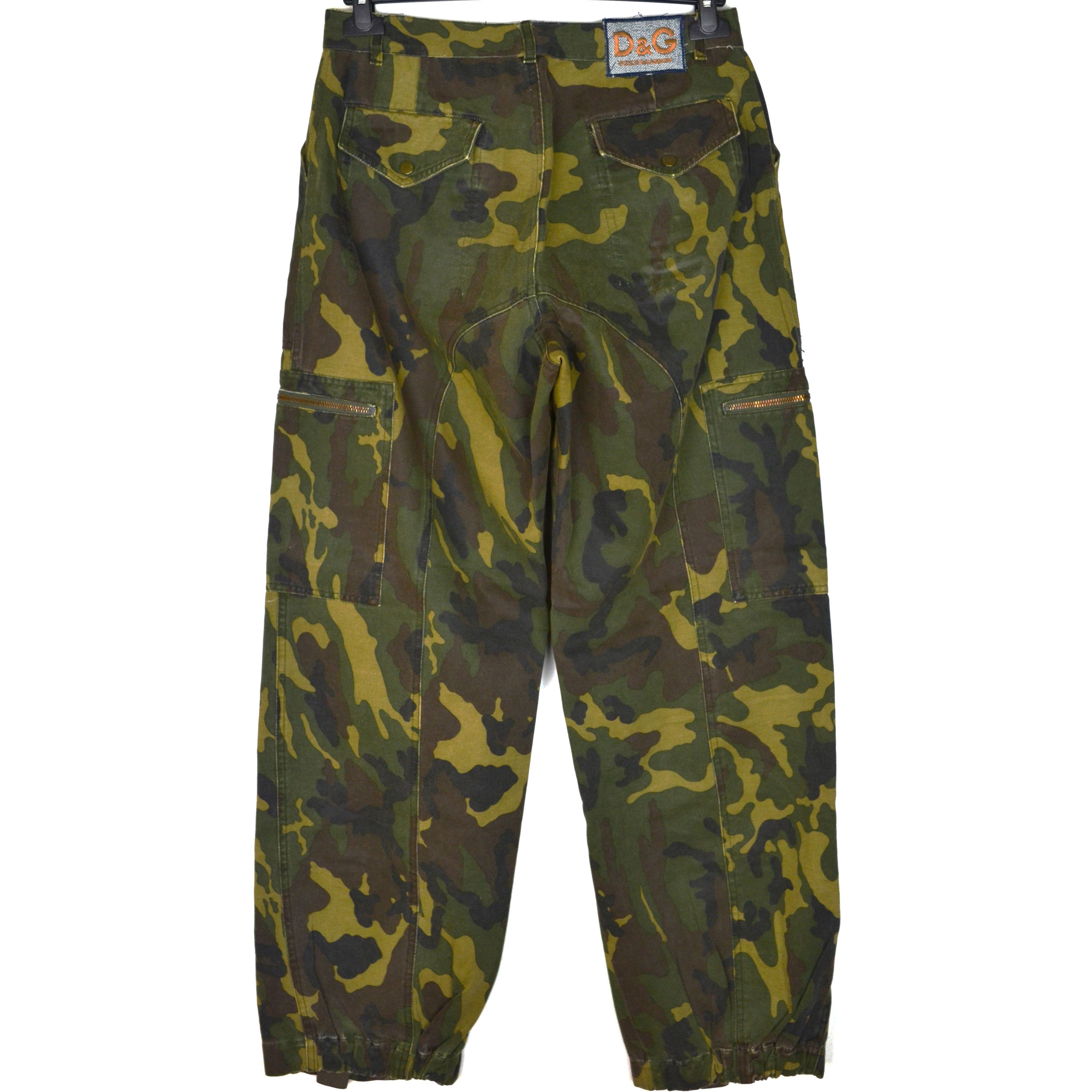 希少 d&g DOLCE & GABBANA, Cargo Pants ペンキ Vintage DOLCE GABBANA Cargo Pants D&G Trousers Multipocket