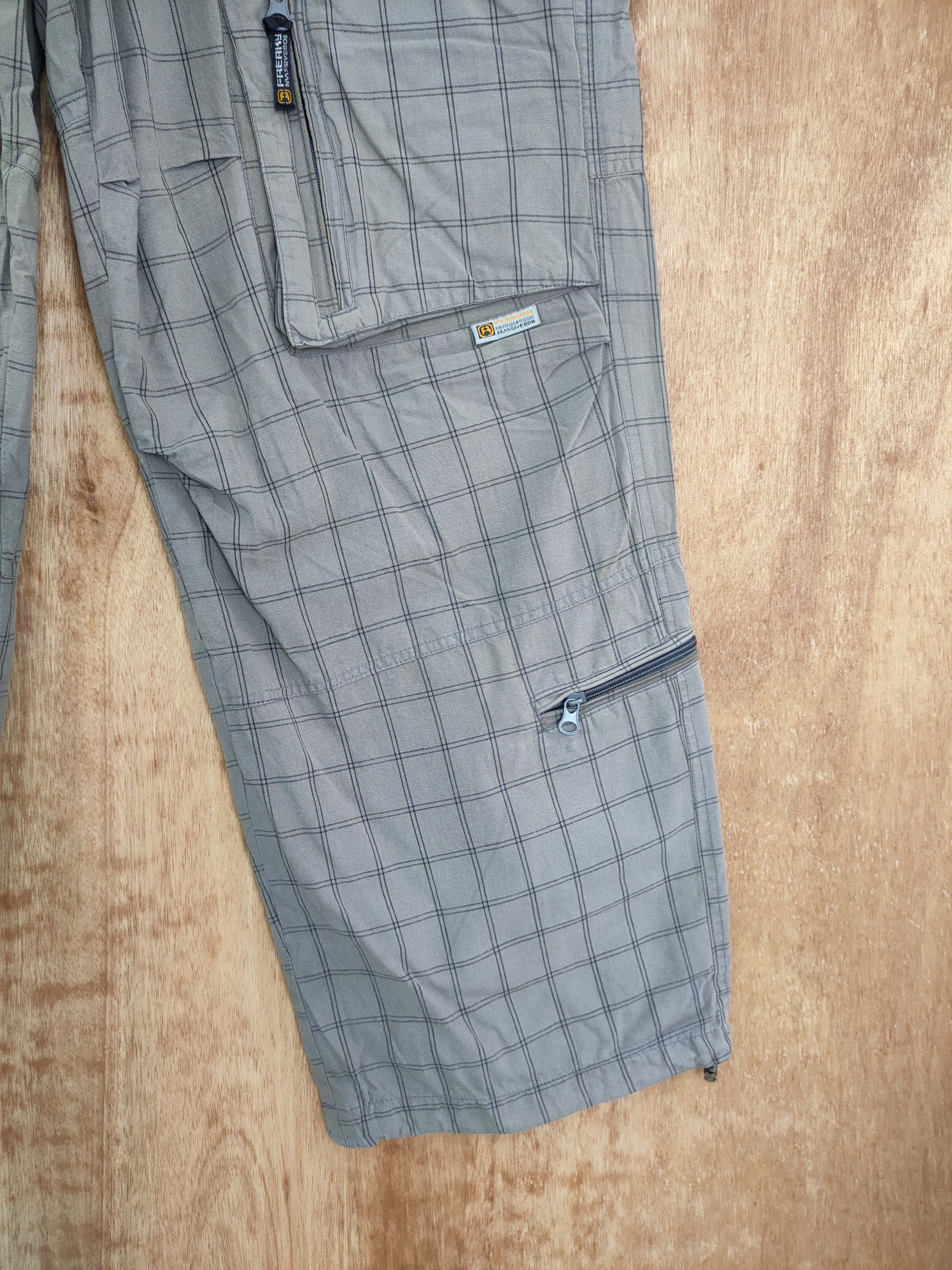 Japanese Brand × Think Skateboards DL Freaky Massive checkered skater multipocket pants#298 Size US 33 - 2 Thumbnail