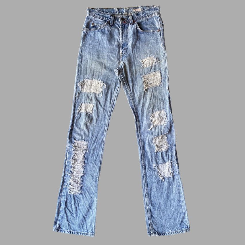 Levi's Vintage 517 Orange Tab Sample Ripped And Repaired Bootcut Size US 31 - 1 Thumbnail