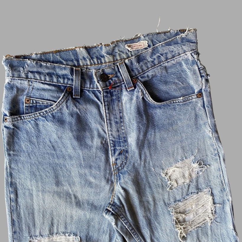 Levi's Vintage 517 Orange Tab Sample Ripped And Repaired Bootcut Size US 31 - 3 Thumbnail