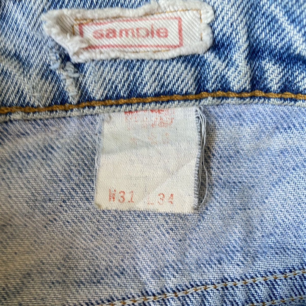 Levi's Vintage 517 Orange Tab Sample Ripped And Repaired Bootcut Size US 31 - 7 Thumbnail