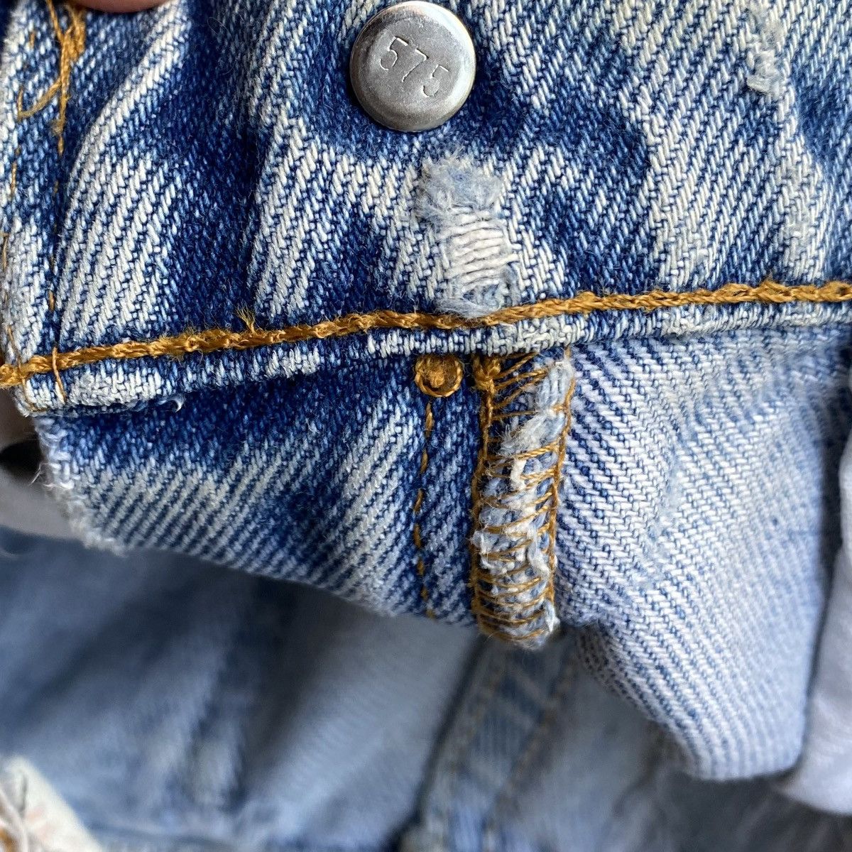 Levi's Vintage 517 Orange Tab Sample Ripped And Repaired Bootcut Size US 31 - 9 Thumbnail