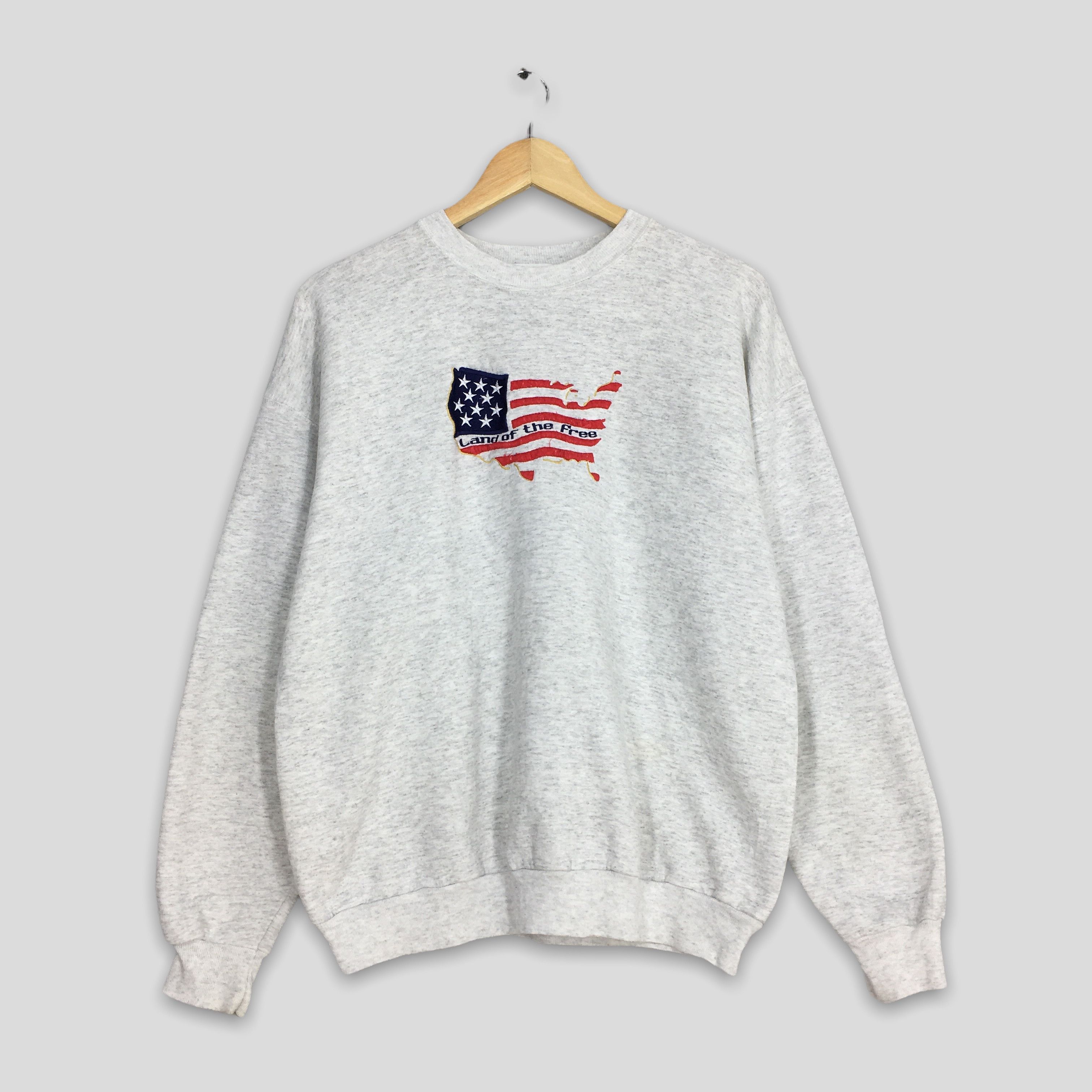 American Apparel × Vintage Vintage America Land Of The Free Sweatshirt Large Size US L / EU 52-54 / 3 - 1 Thumbnail