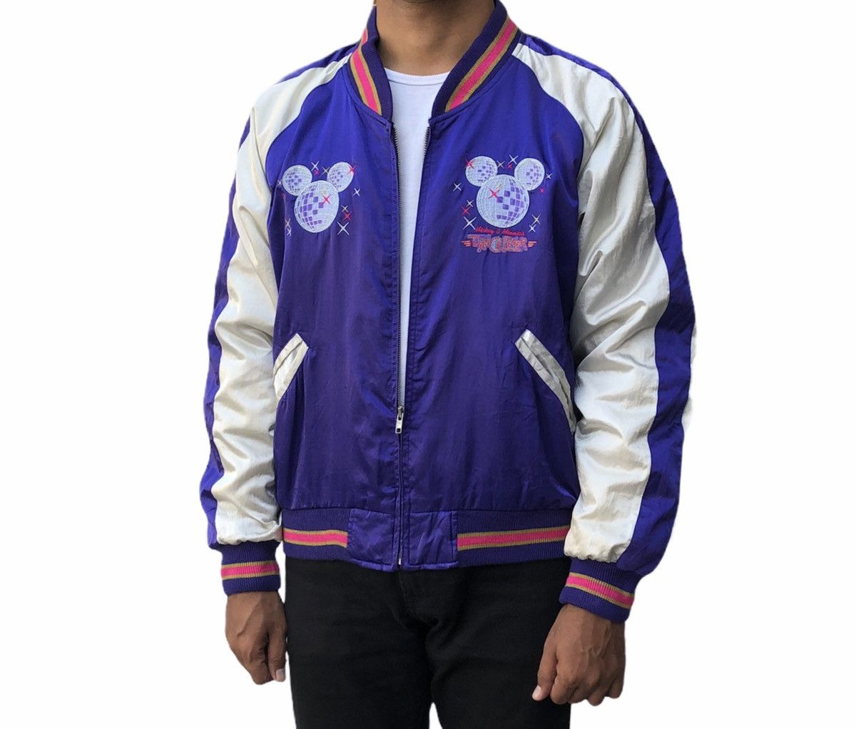 Vintage Japanese Design Disney Mickey & Minnie Mouse Sukajan Jacket Size US L / EU 52-54 / 3 - 3 Thumbnail