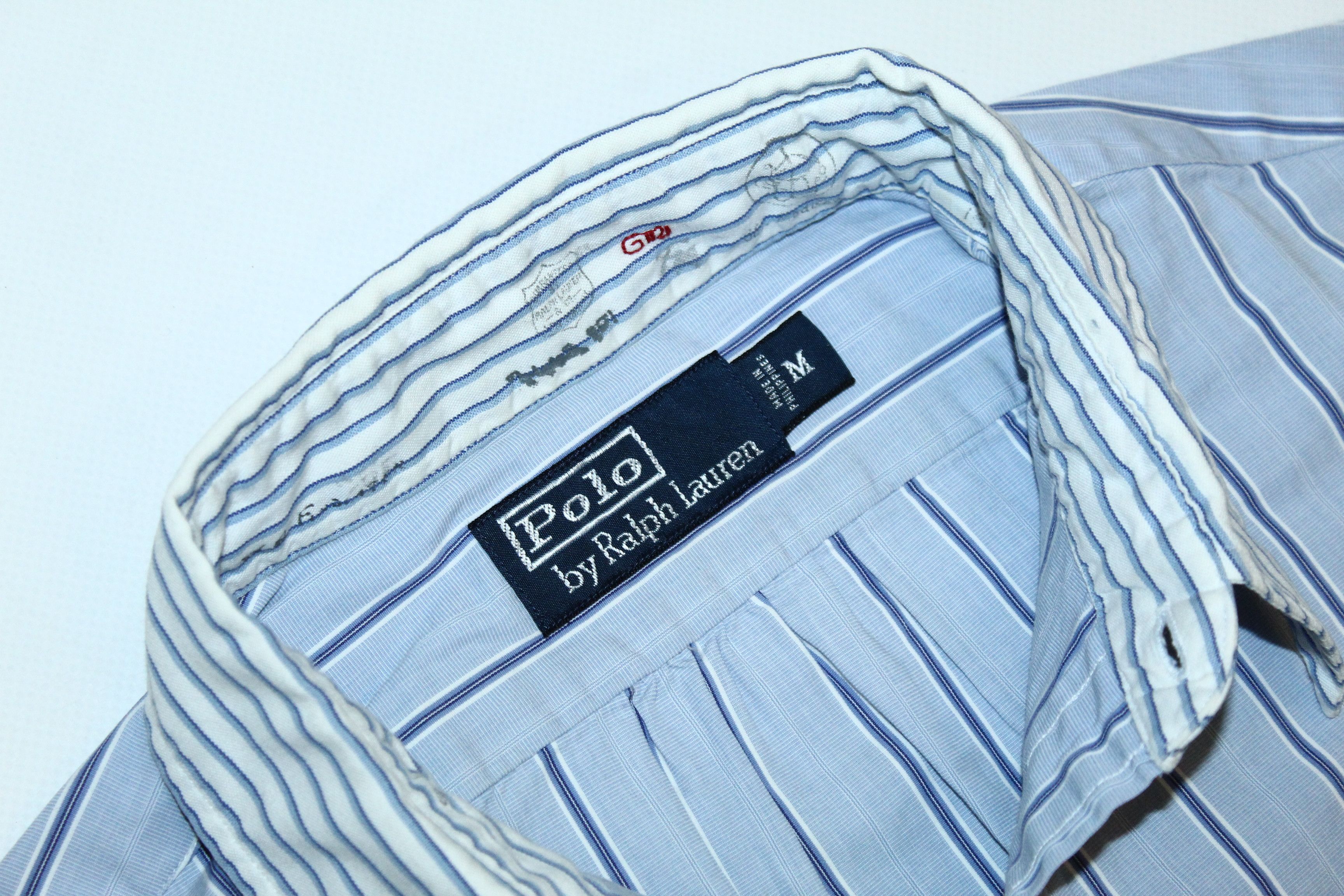 Polo Ralph Lauren Rare Vintage Polo R.L. Pinstripes Casual Shirt Marine Collar Size US M / EU 48-50 / 2 - 4 Thumbnail