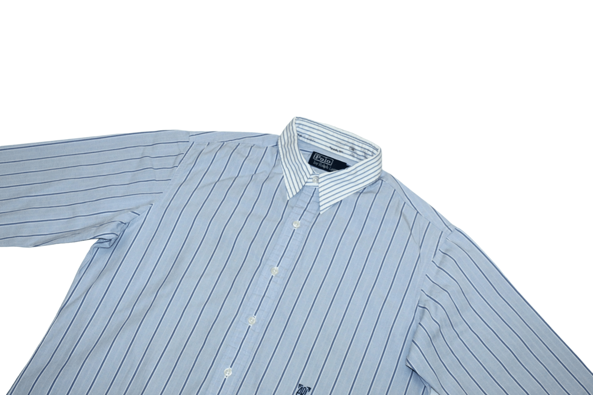 Polo Ralph Lauren Rare Vintage Polo R.L. Pinstripes Casual Shirt Marine Collar Size US M / EU 48-50 / 2 - 2 Thumbnail