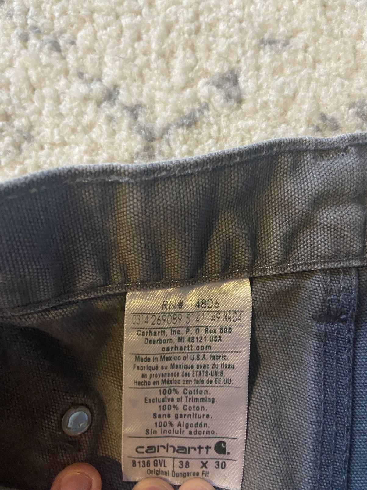 Carhartt Grey vintage carhartt double knees Size US 34 / EU 50 - 4 Thumbnail