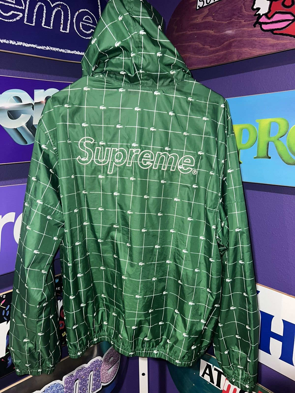 Lacoste × Supreme Supreme LACOSTE Reflective Grid Nylon Anorak Size US M / EU 48-50 / 2 - 9 Thumbnail
