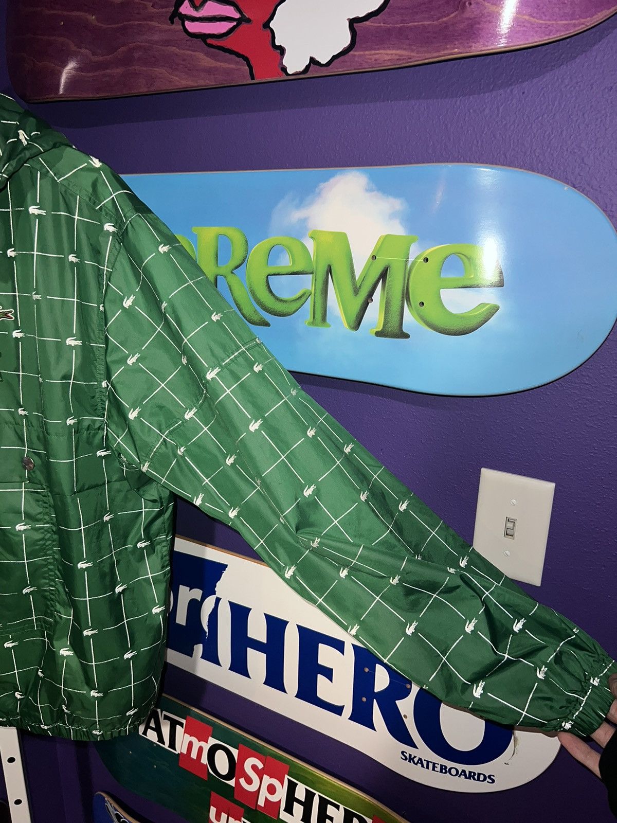 Lacoste × Supreme Supreme LACOSTE Reflective Grid Nylon Anorak Size US M / EU 48-50 / 2 - 4 Thumbnail