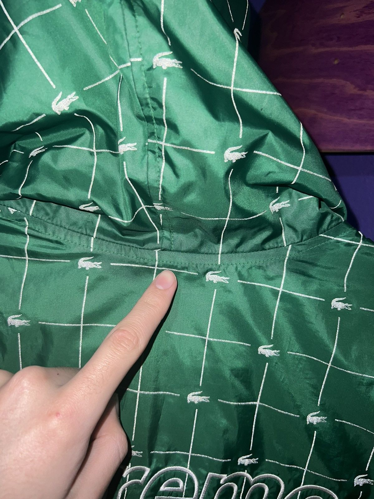 Lacoste × Supreme Supreme LACOSTE Reflective Grid Nylon Anorak Size US M / EU 48-50 / 2 - 10 Thumbnail