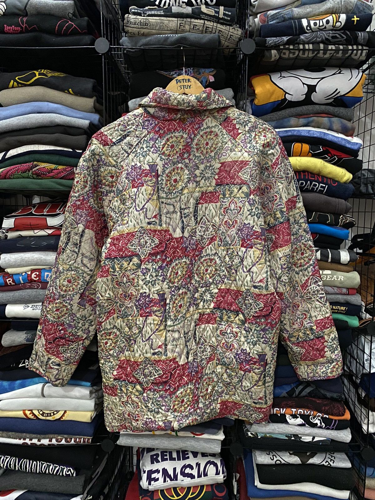 Japanese Brand Silk Quilted Design Floral Jacket Size US L / EU 52-54 / 3 - 8 Thumbnail