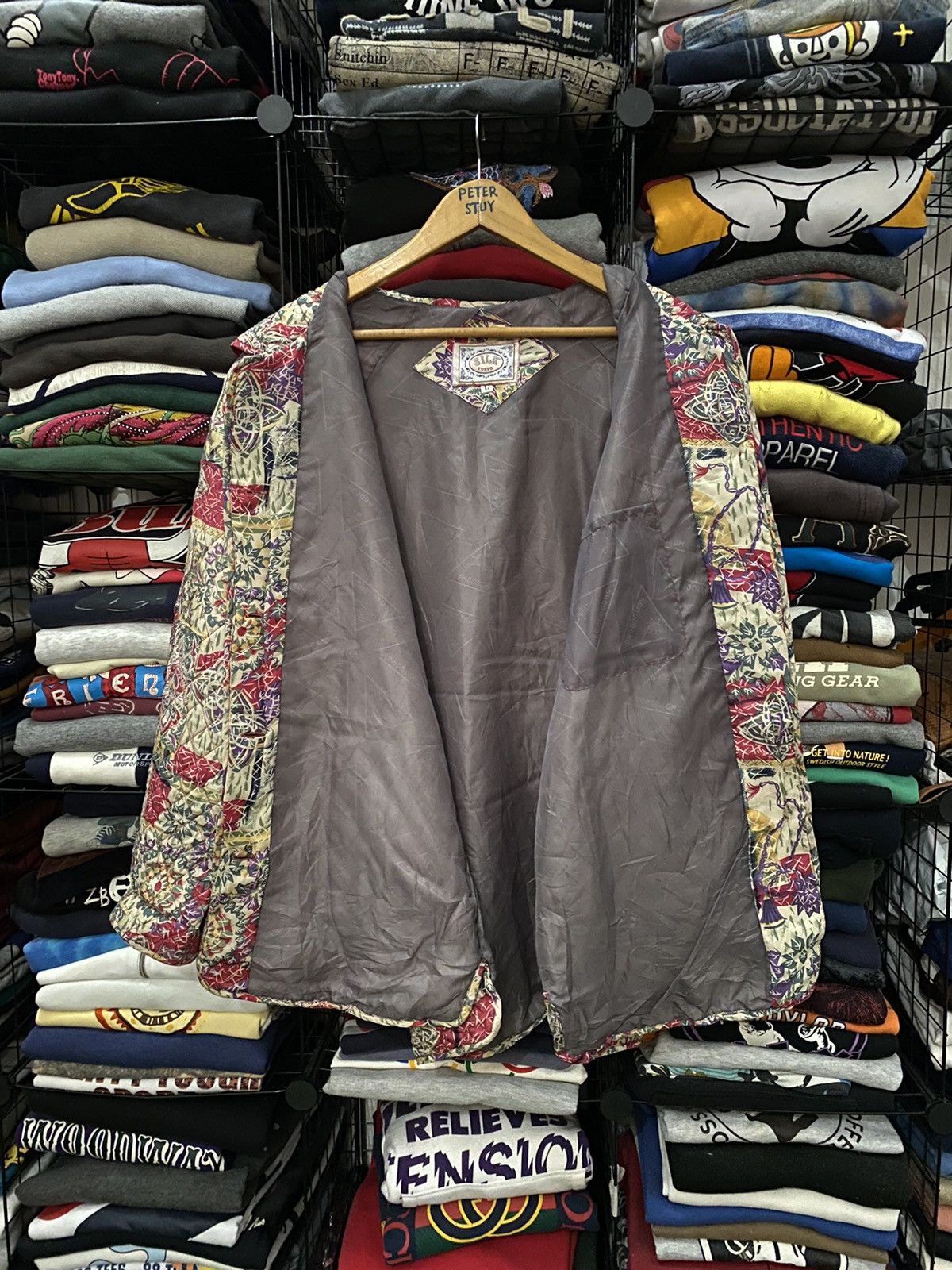 Japanese Brand Silk Quilted Design Floral Jacket Size US L / EU 52-54 / 3 - 7 Thumbnail