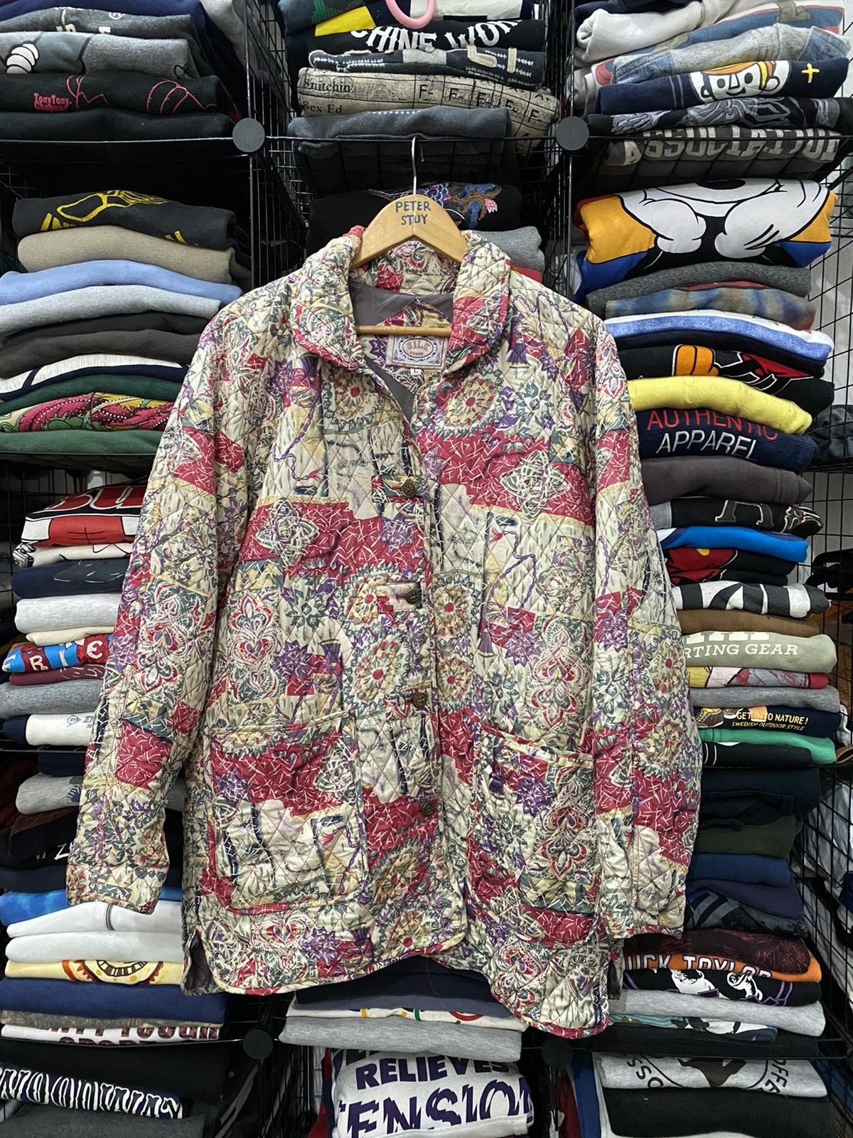 Japanese Brand Silk Quilted Design Floral Jacket Size US L / EU 52-54 / 3 - 6 Thumbnail