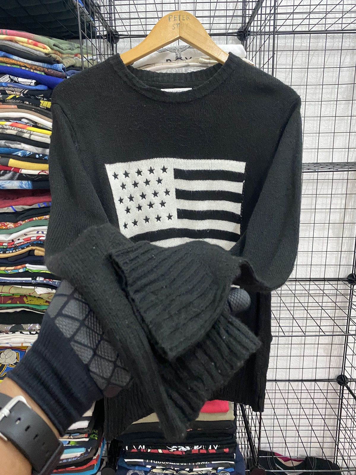 Japanese Brand GK24 Suggestion Knitwear American Flag Photo Good Style Size US M / EU 48-50 / 2 - 4 Thumbnail