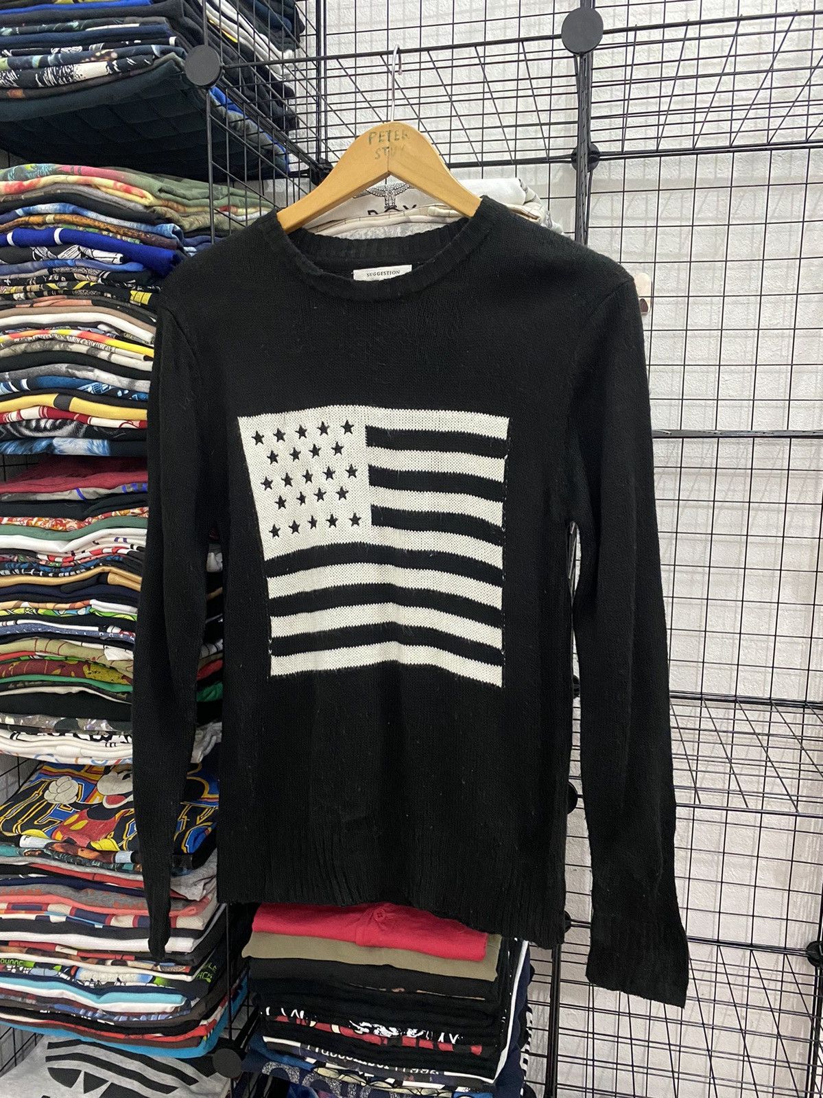 Japanese Brand GK24 Suggestion Knitwear American Flag Photo Good Style Size US M / EU 48-50 / 2 - 1 Thumbnail