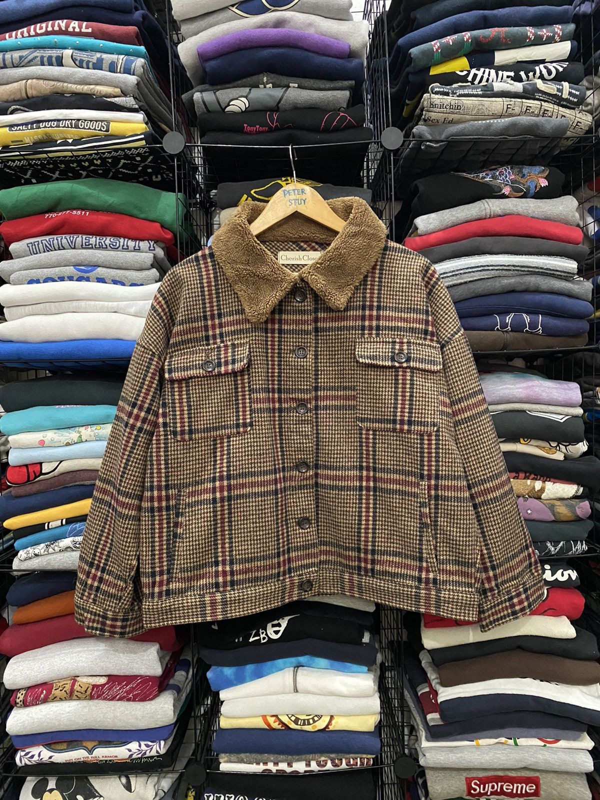 image of Cherist Closet Fleece Collar Jacket, Men's (Size Large)