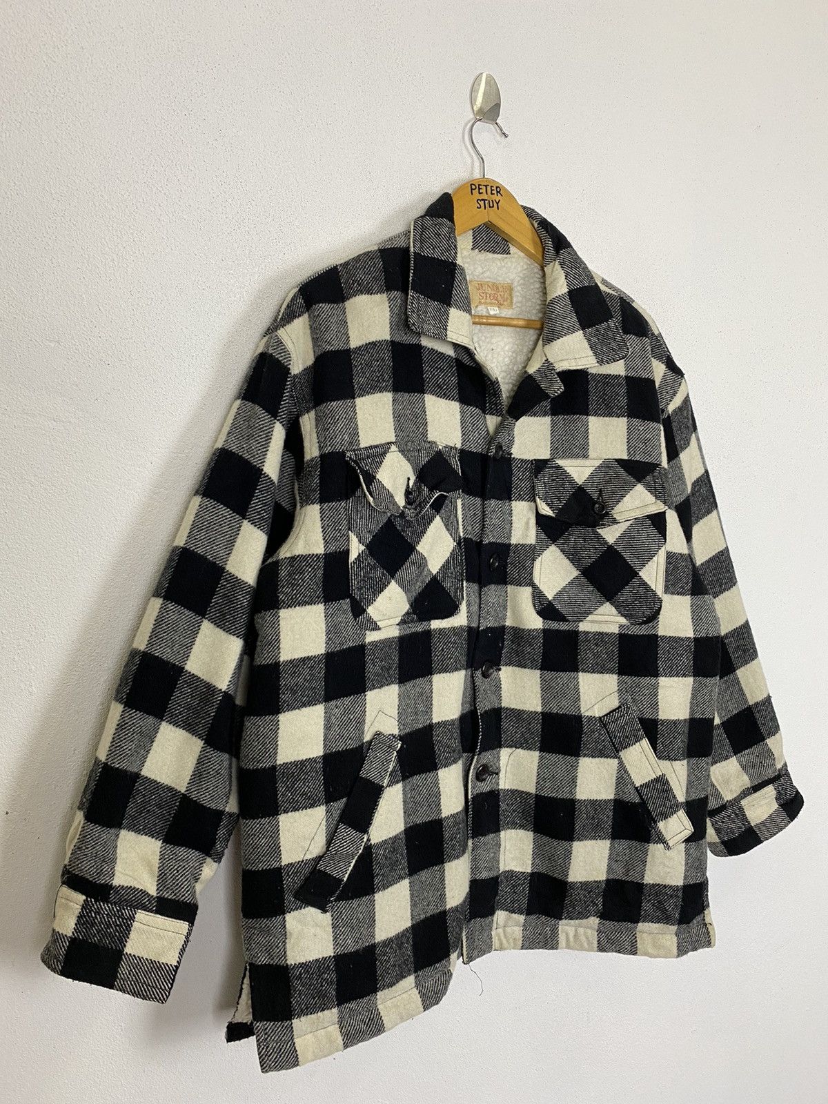 Flannel × Japanese Brand JUNGLE STORM DOUBLE BREAST FLANNEL JACKET Size US L / EU 52-54 / 3 - 4 Thumbnail