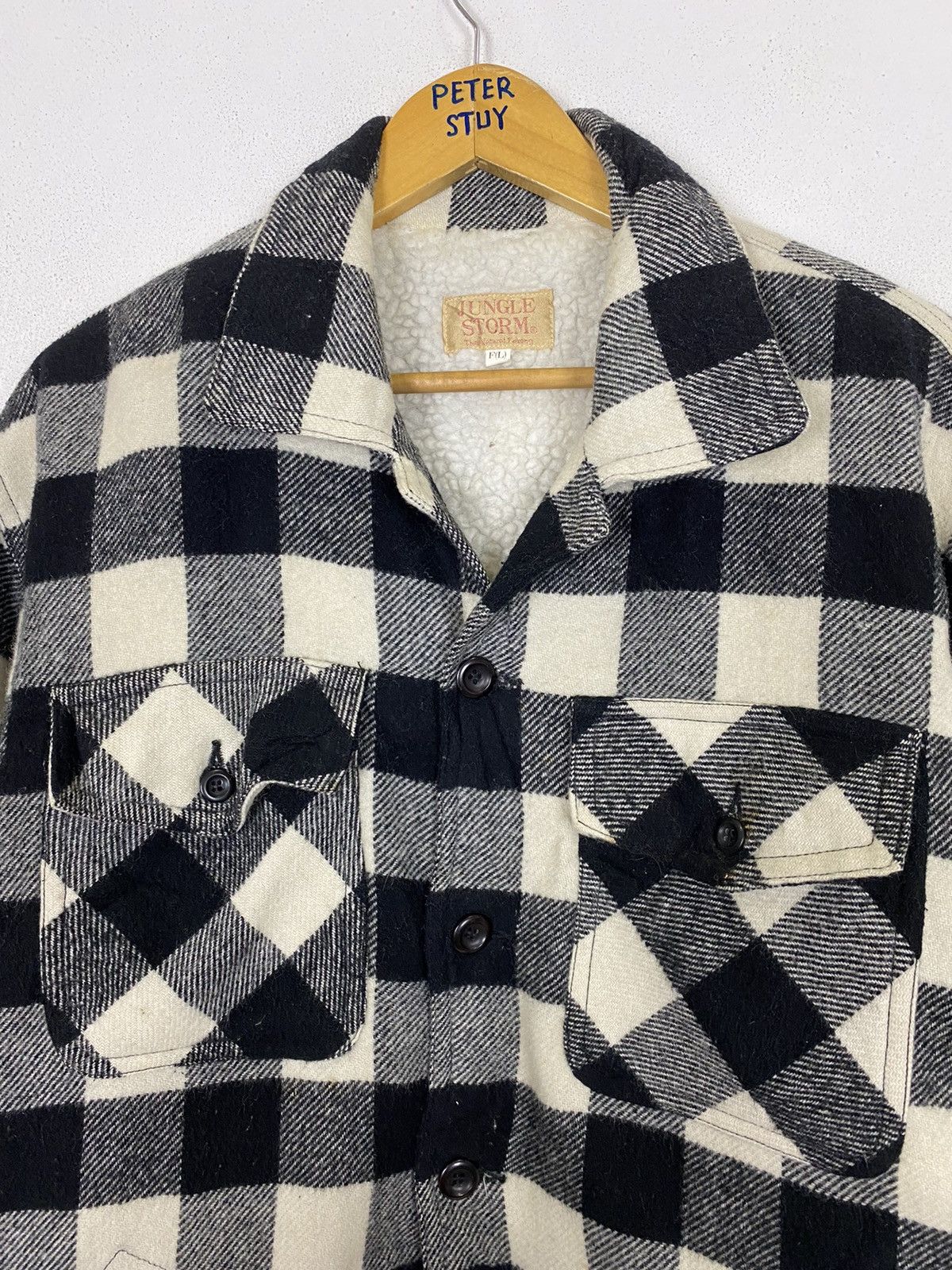 Flannel × Japanese Brand JUNGLE STORM DOUBLE BREAST FLANNEL JACKET Size US L / EU 52-54 / 3 - 8 Thumbnail