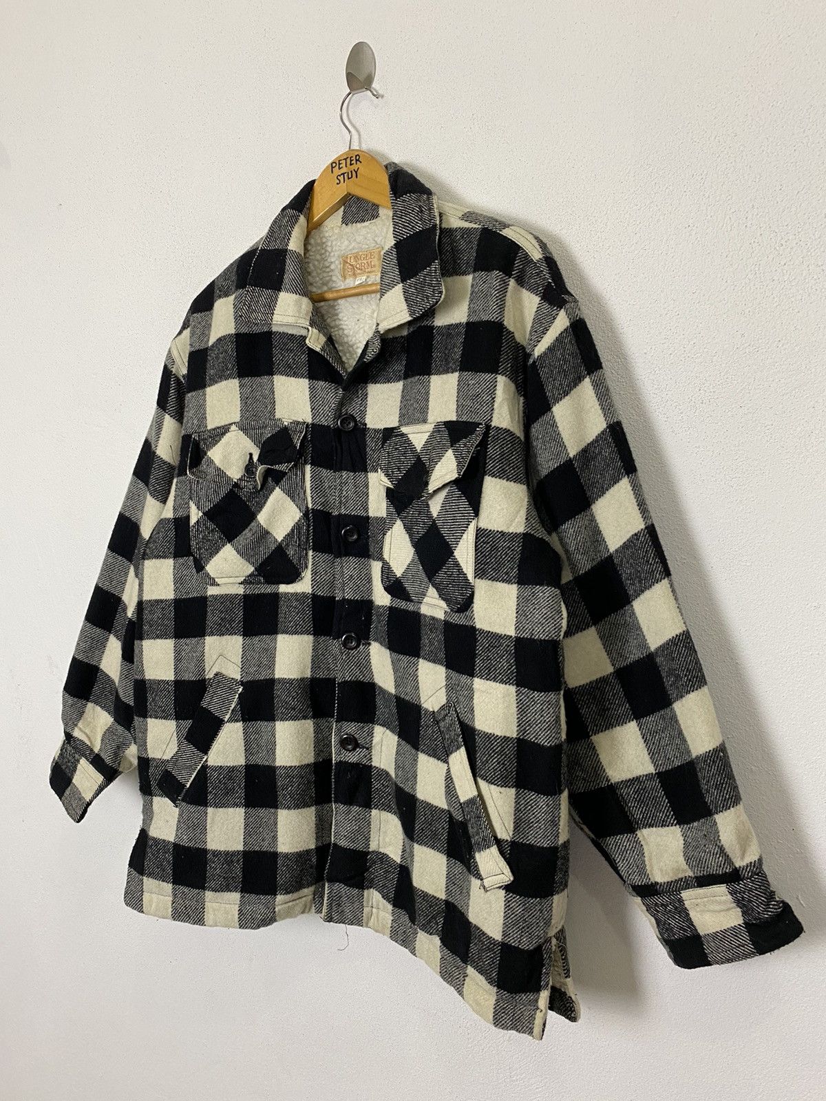 Flannel × Japanese Brand JUNGLE STORM DOUBLE BREAST FLANNEL JACKET Size US L / EU 52-54 / 3 - 3 Thumbnail