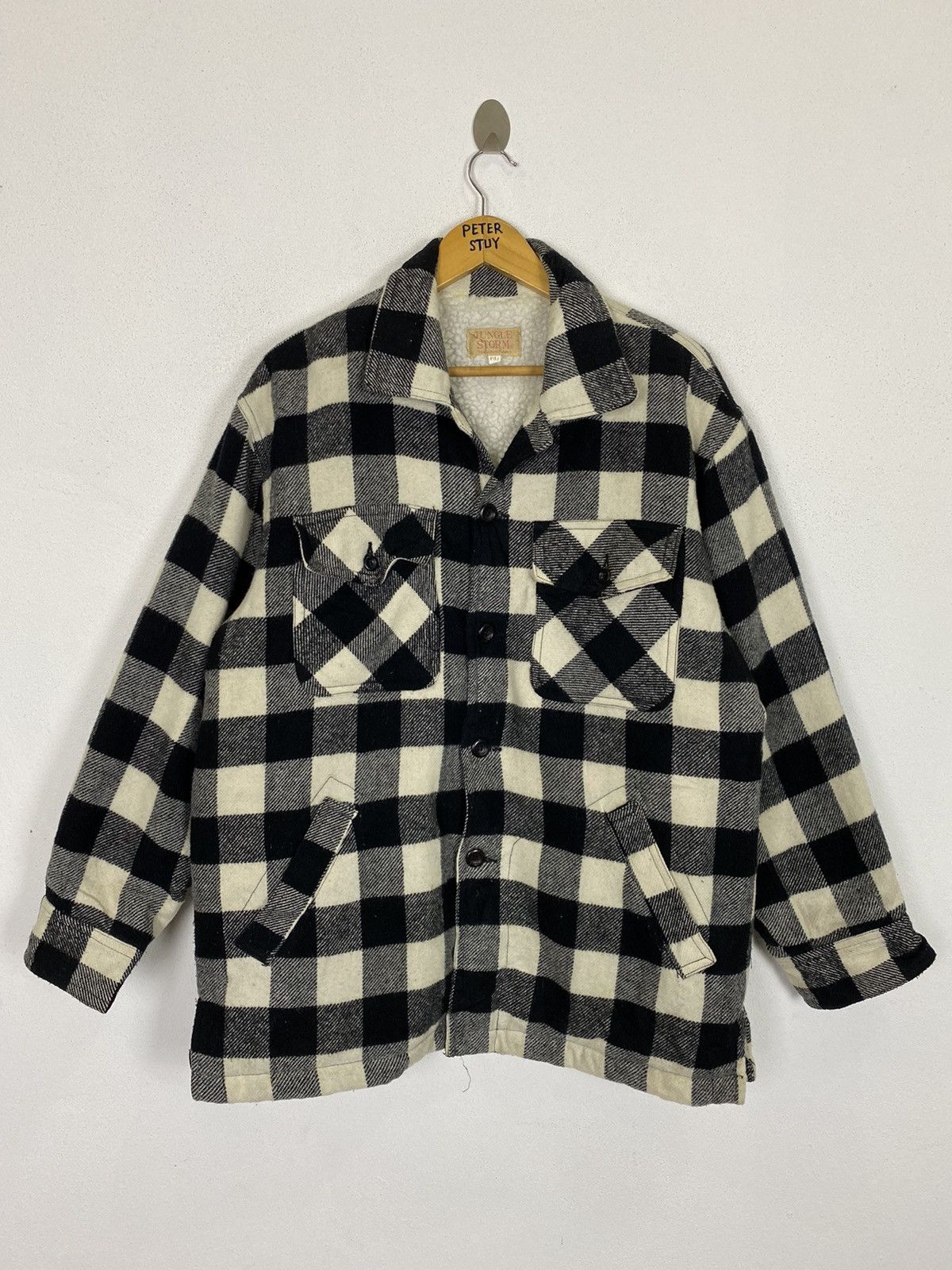 Flannel × Japanese Brand JUNGLE STORM DOUBLE BREAST FLANNEL JACKET Size US L / EU 52-54 / 3 - 2 Thumbnail