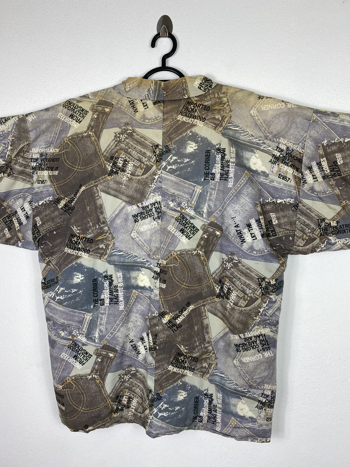 Japanese Brand KIMONO JACKET DENIM PRINTED STYLE Size US L / EU 52-54 / 3 - 2 Thumbnail