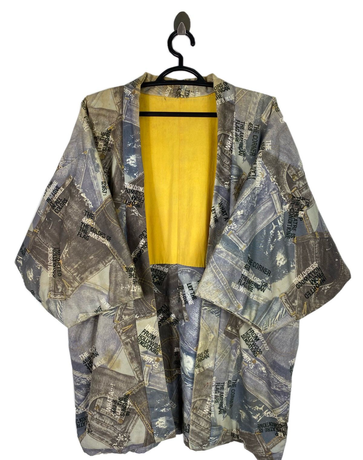 Japanese Brand KIMONO JACKET DENIM PRINTED STYLE Size US L / EU 52-54 / 3 - 1 Thumbnail